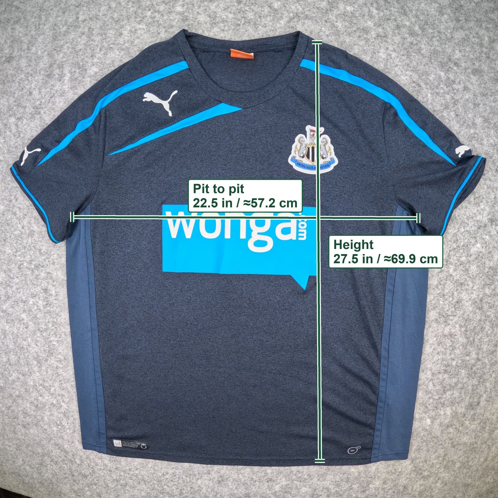 Newcastle United Football Shirt Large 2013 2014 Away PUMA Tiote Soccer Jersey photo 6