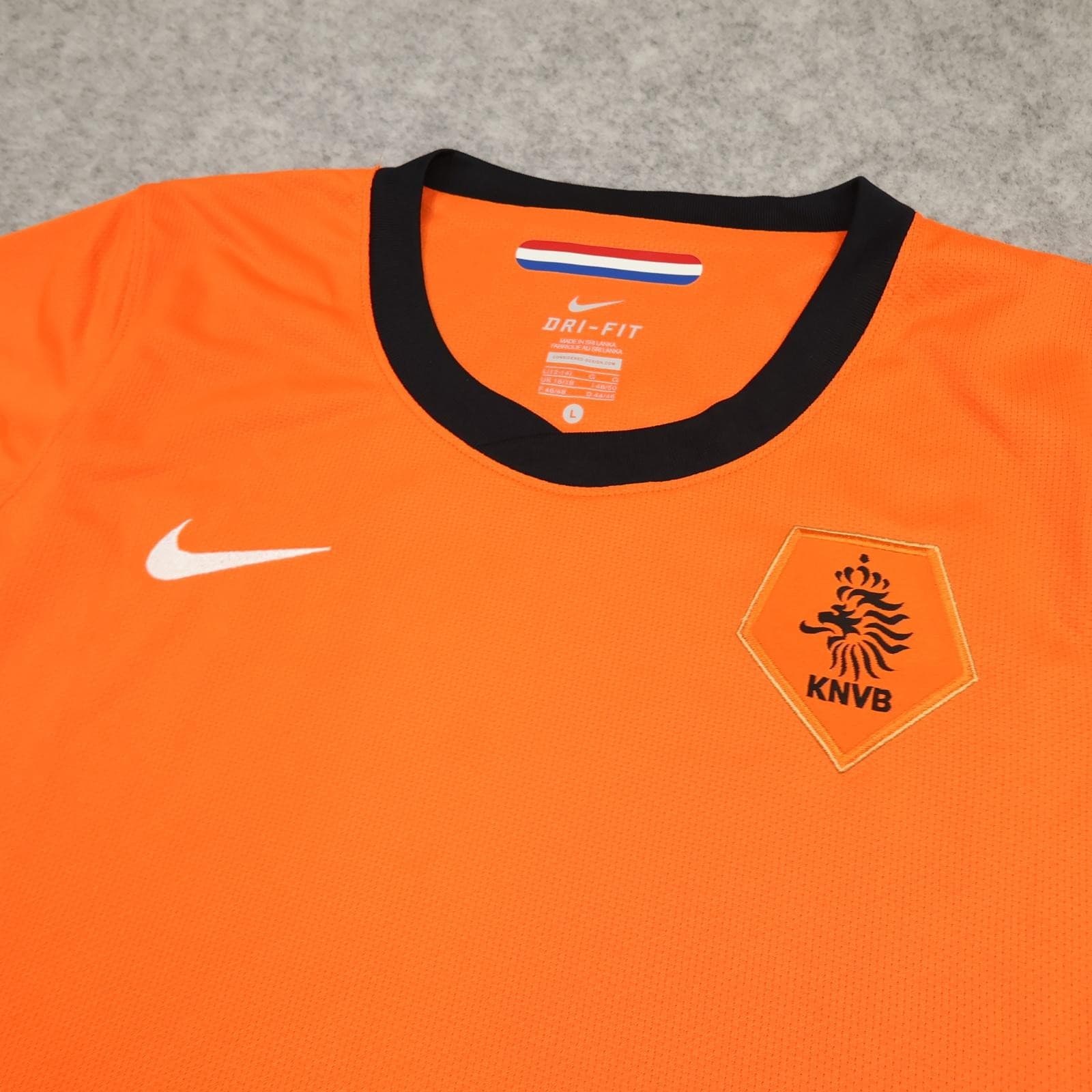 Netherlands Home Shirt Womens Large 16-18 Orange 2010 2011 Nike Soccer Jersey photo 3