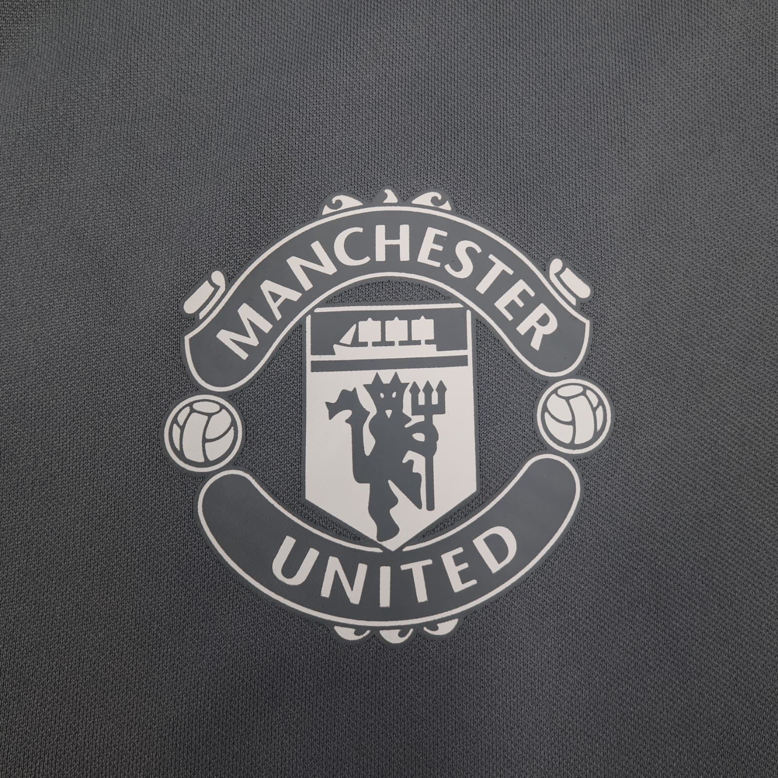 Manchester United Shirt Medium Grey Training Kit 2017 2018 Adidas Soccer Jersey photo 4