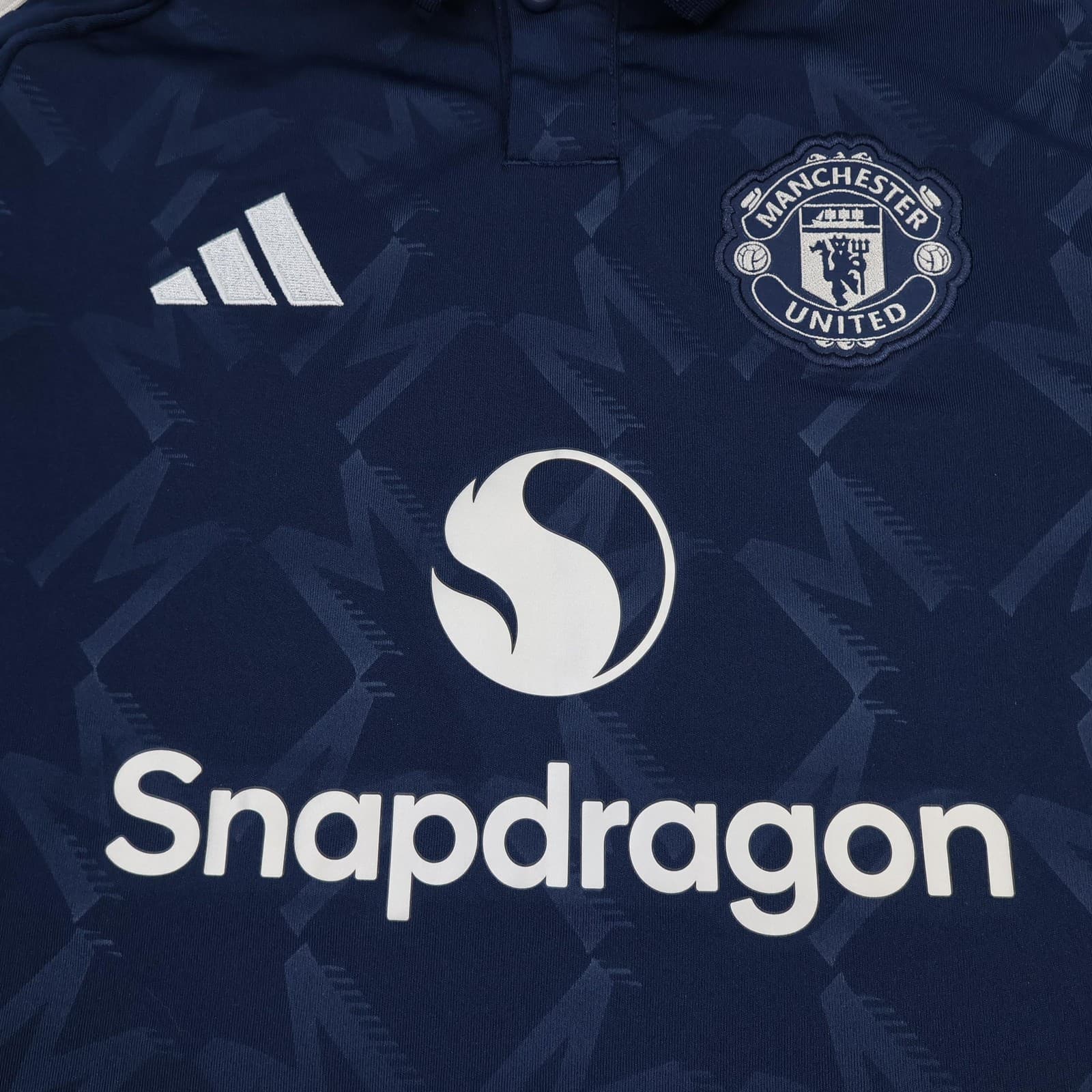 Manchester United Shirt Kids Away 13-14 Years Blue 2024 Football Adidas Jersey photo 3