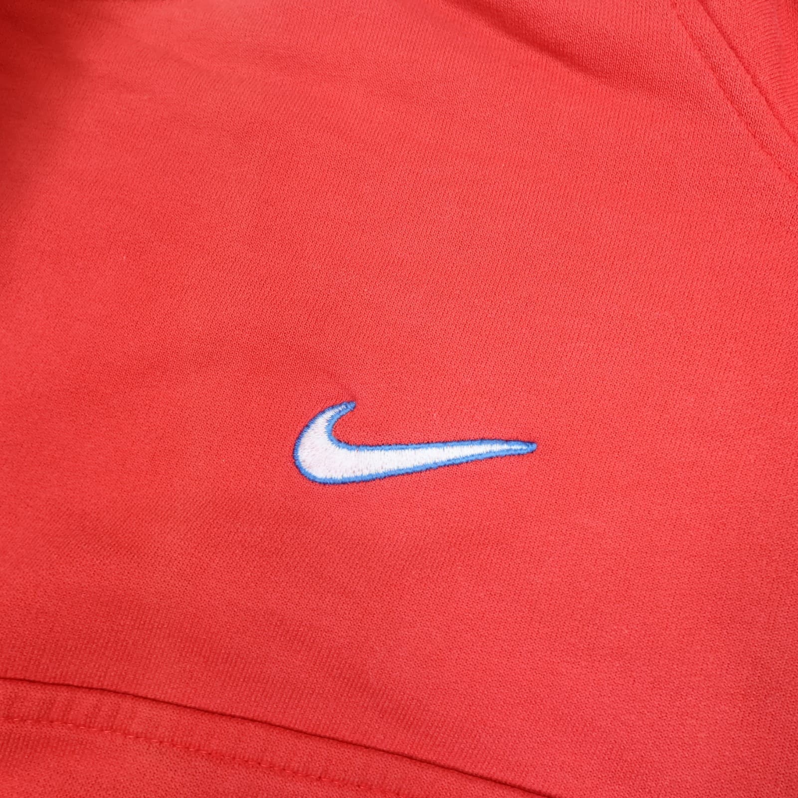 Vintage South Korea Jumper Large Nike Red Drill Top Pullover 1998 2000 1/4 Zip photo 4