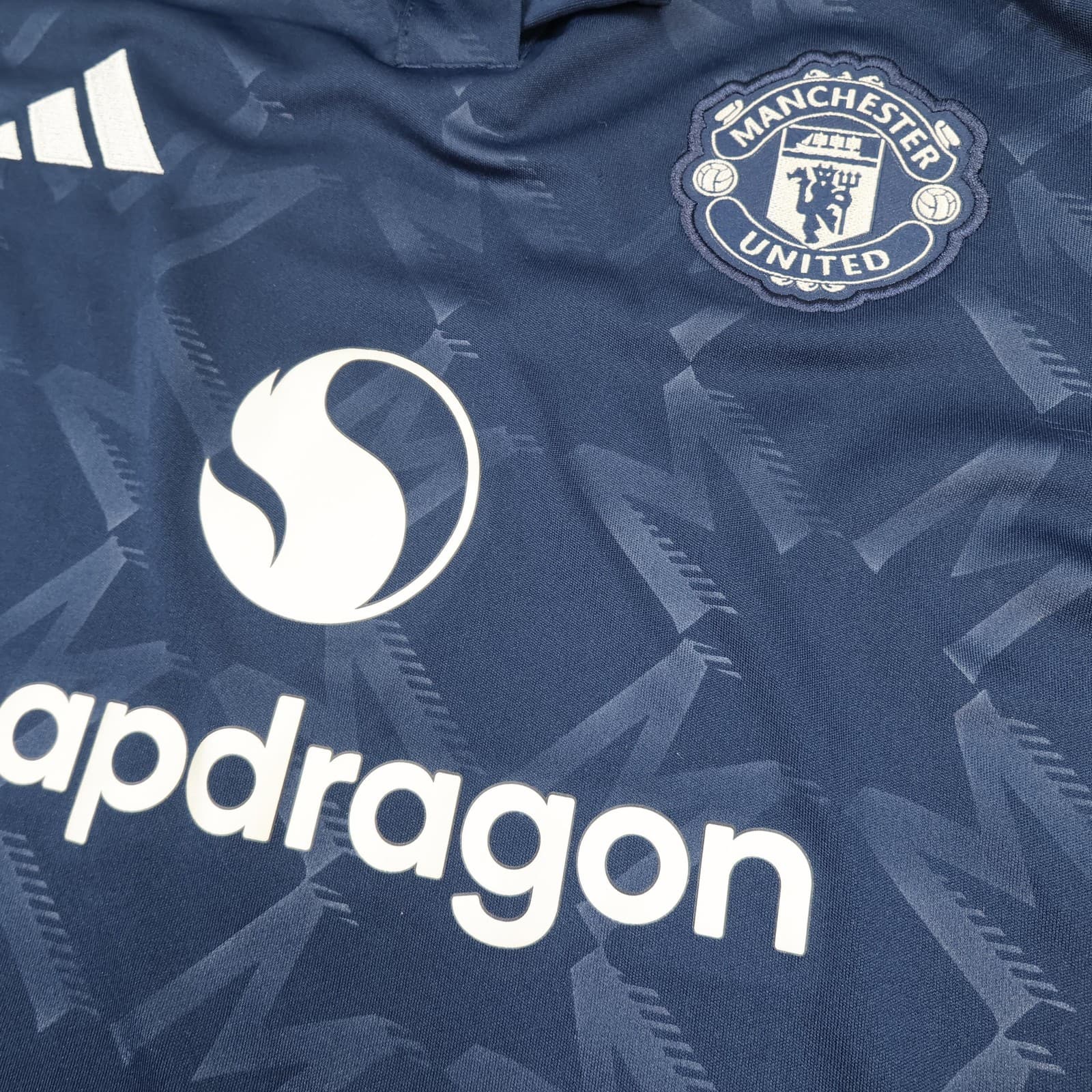 Manchester United Shirt Mens Large Blue 3rd Kit 2024 Football Adidas Snapdragon photo 4