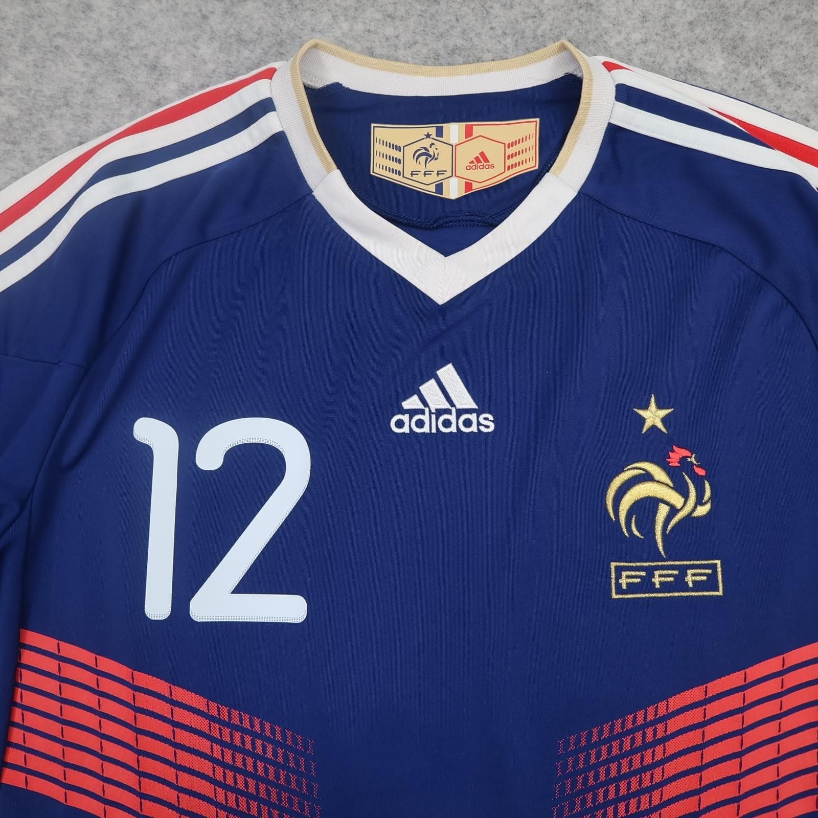 France Home Shirt Mens Large Blue 2010 Football Adidas Henry 12 Jersey photo 3