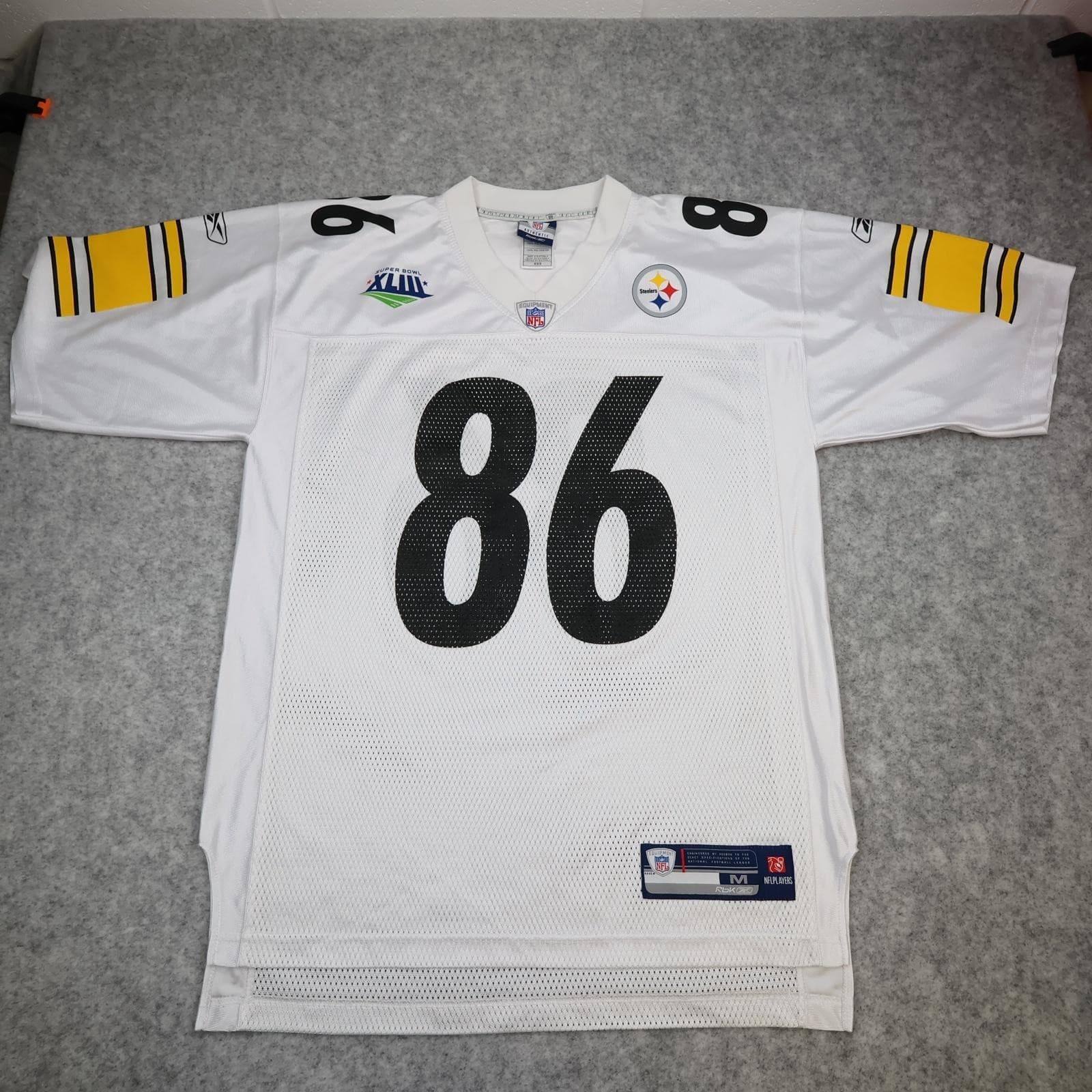 Pittsburgh Steelers Football Jersey Mens Medium White NFL Reebok Ward 86 photo 2
