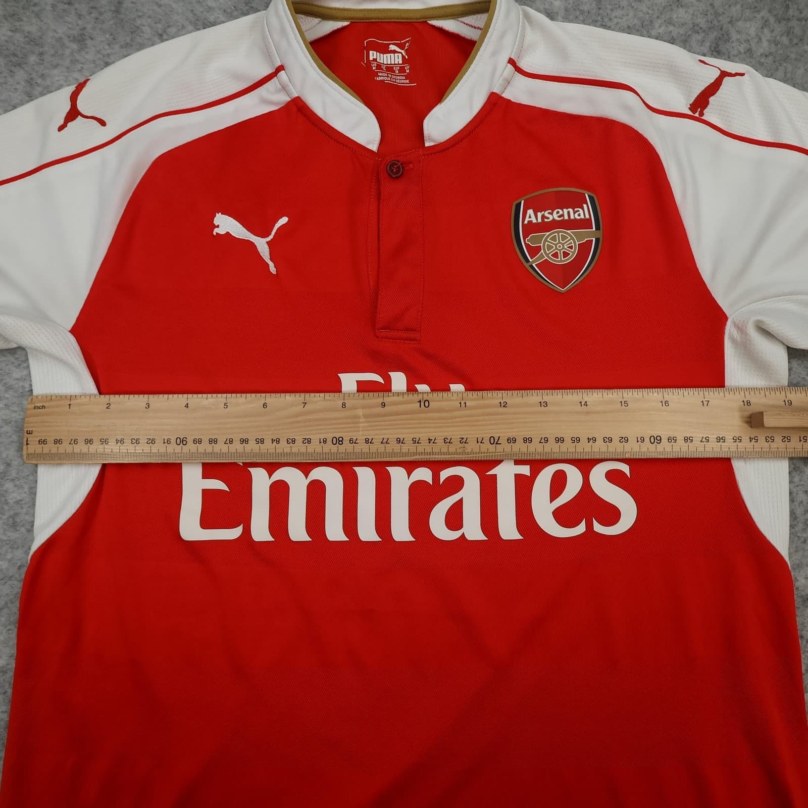 Arsenal Shirt Mens Medium Red Home 2015 2016 Football Puma Soccer Jersey photo 10
