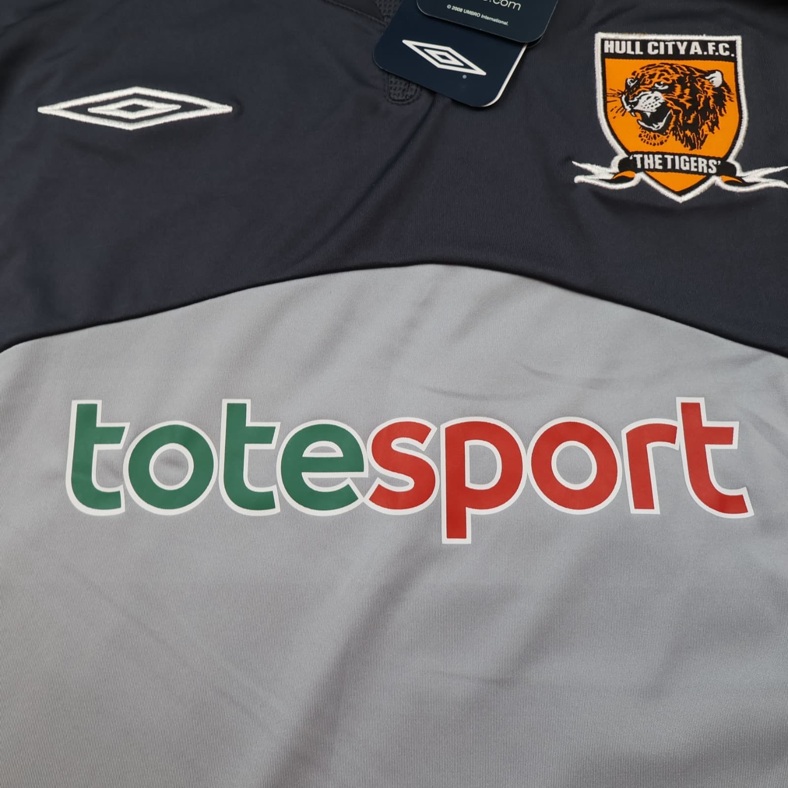 Hull City Shirt Extra Large Grey Goalkeeper Kit 2009 2010 Umbro Football Jersey photo 5