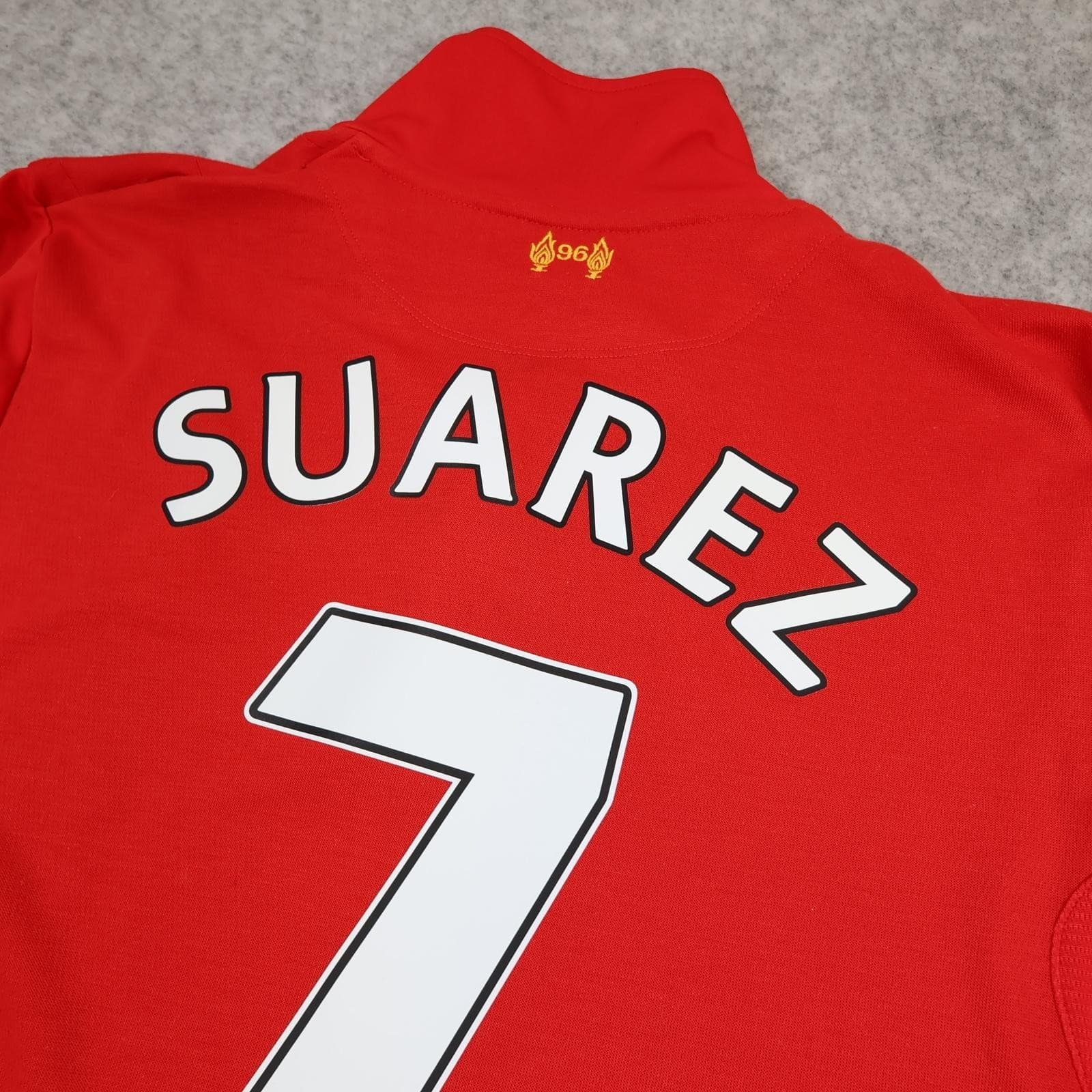 Liverpool Shirt Mens Medium Red Home 2012 2013 Football Warrior Suarez 7 Jersey photo 8