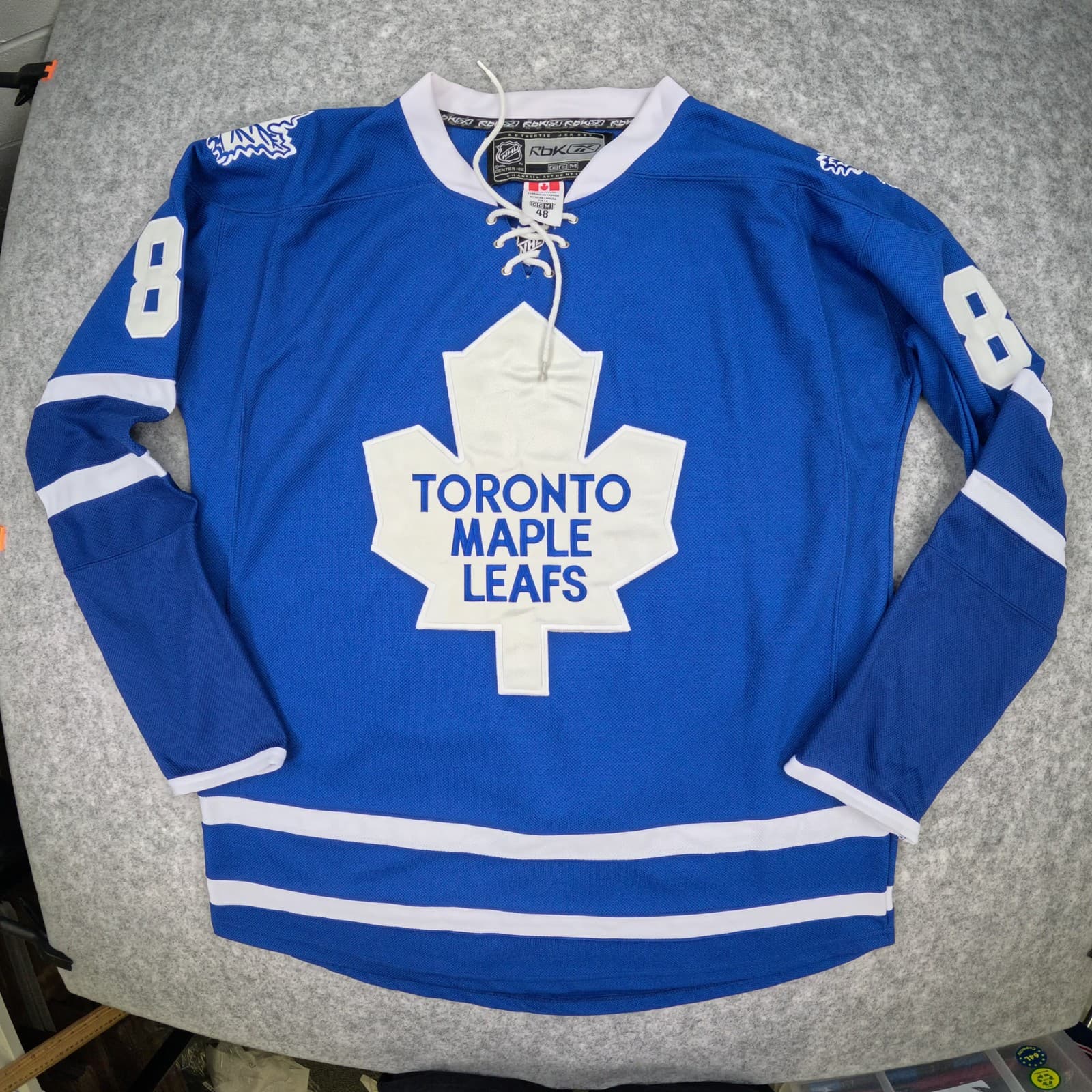 Toronto Maple Leafs Hockey Jersey 2XL 48 Blue Reebok Kessel 81 Authentic Lace Up photo 2