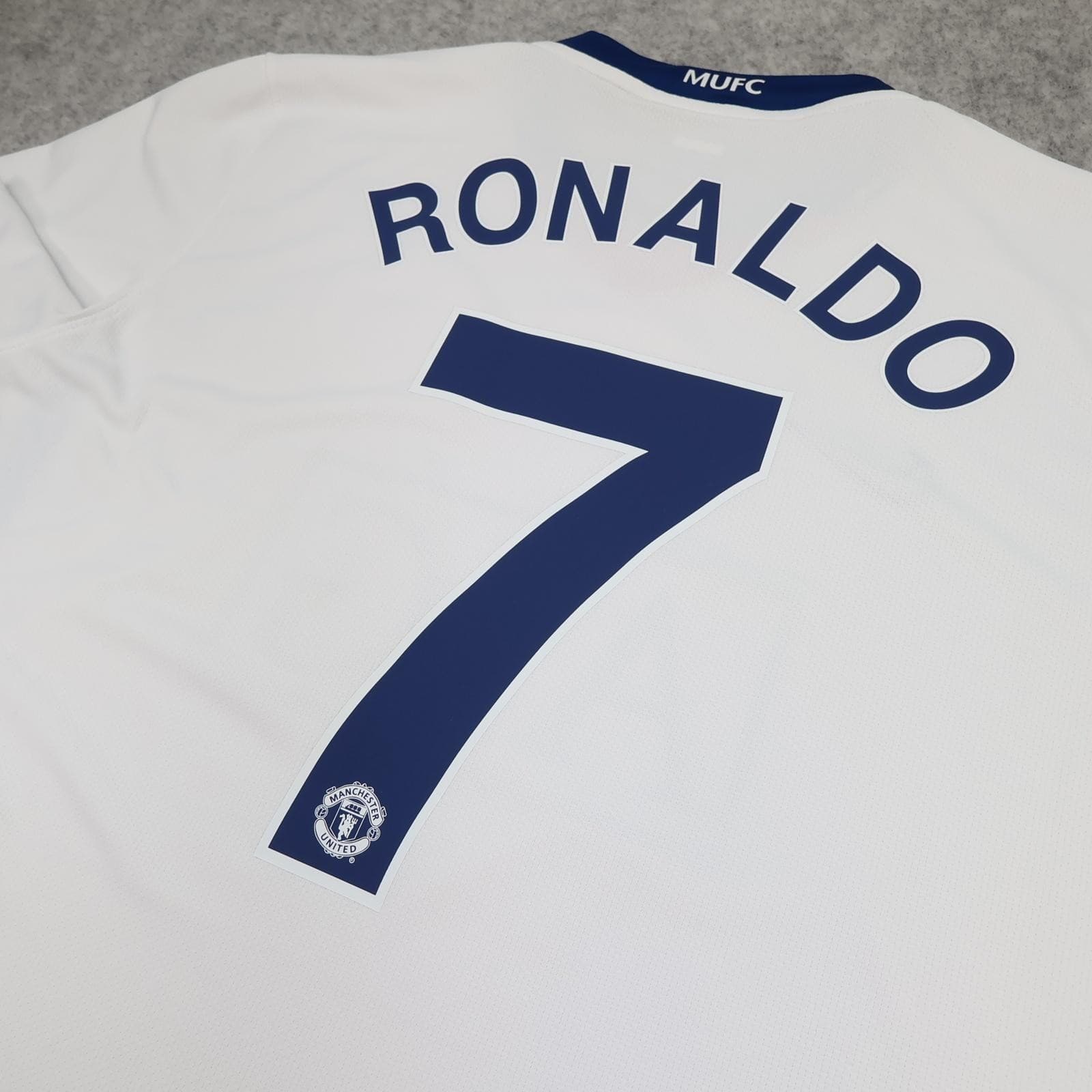 Manchester United Shirt Mens Large White Away 2008 2009 Nike AIG Ronaldo 7 photo 17