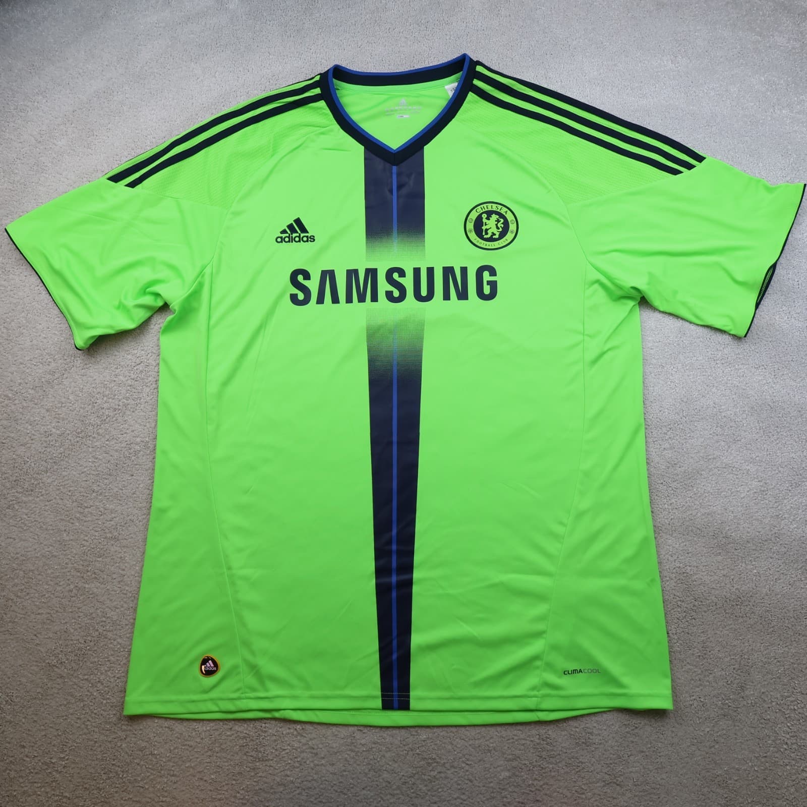 Chelsea Shirt 2XL Green Third Kit 2010 2011 Adidas Soccer Jersey Frank Lampard photo 2