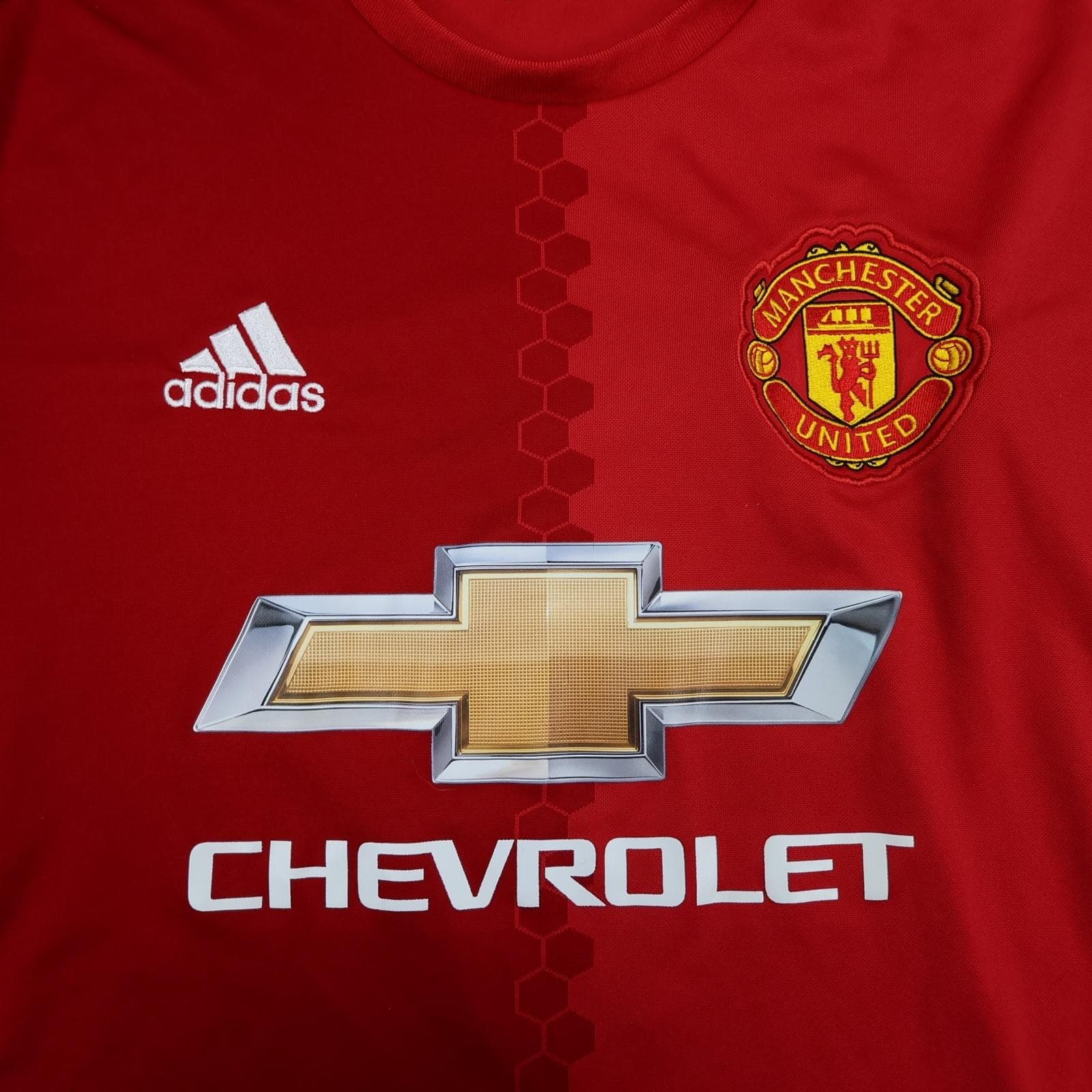 Manchester United Shirt Mens Small Red Home 2016 2017 EPL Football Adidas Evie 1 photo 3