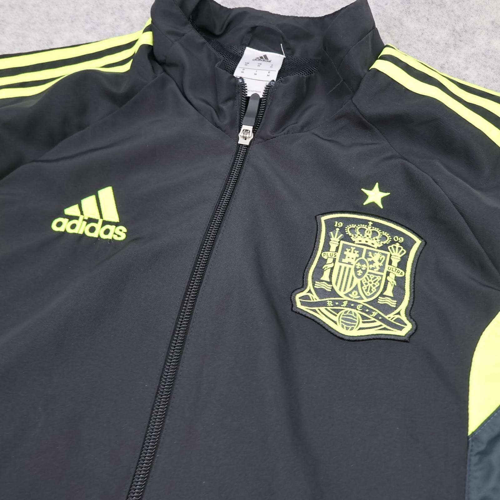 Spain Jacket Mens Medium Black 2014 2015 Football Adidas Track Top Training photo 3