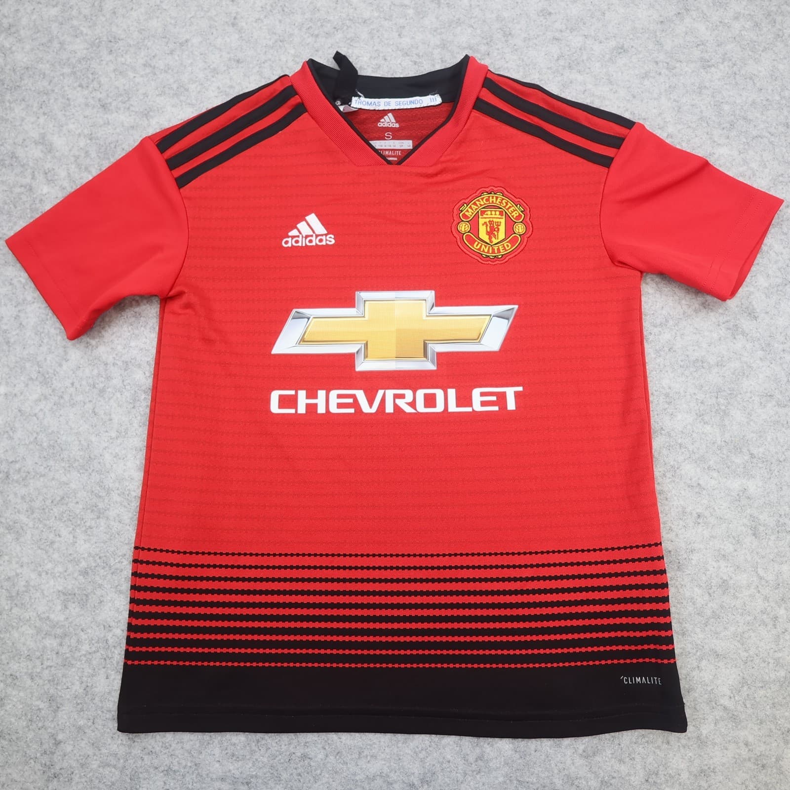 Manchester United Shirt 9-10 Years Red Home 2018 2019 Adidas Jersey Alexis 7 photo 2