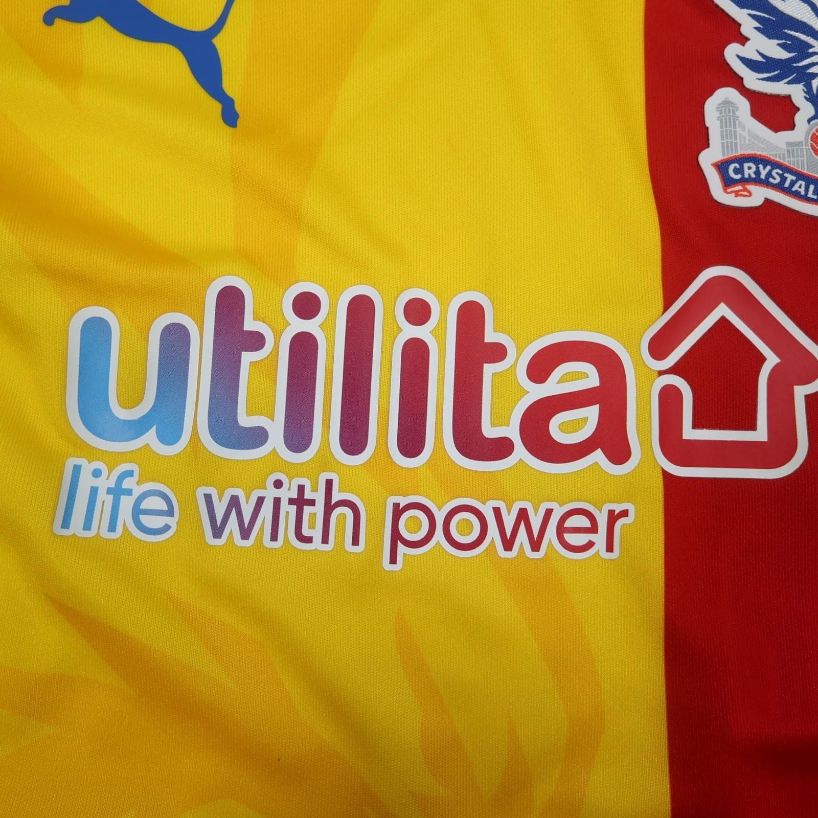 Crystal Palace Baby Kit 9-12 Months Yellow Away 2021 2022 Football Puma Utilita photo 6