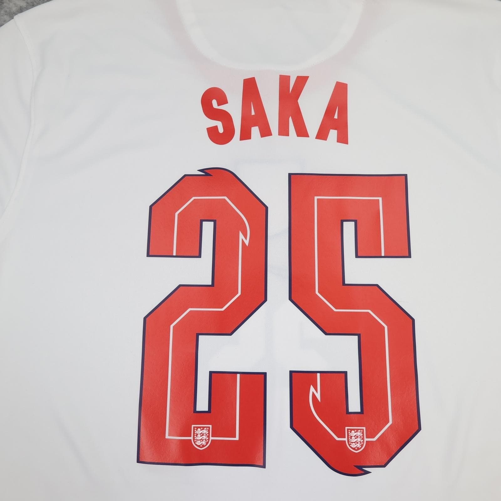 England Home Shirt Mens 2XL White 2020 2021 Football Nike Dri Fit Saka 25 photo 2