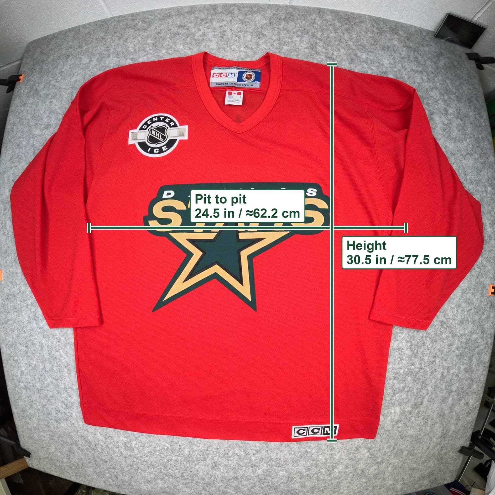Dallas Stars Jersey Large Red CCM Pilcher 18 Long Sleeve Ice Hockey photo 4