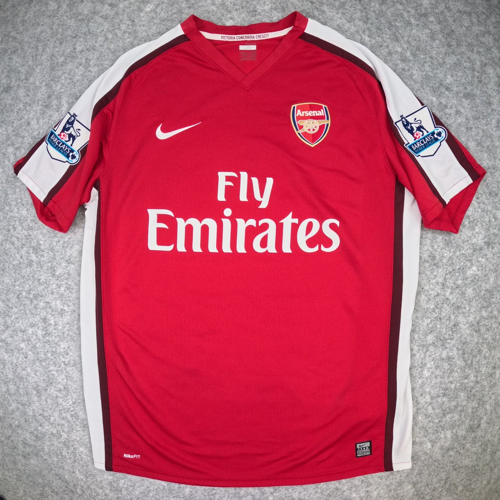 Arsenal Football Shirt Large Red 2008 2010 Nike Arshavin Soccer Jersey photo 2