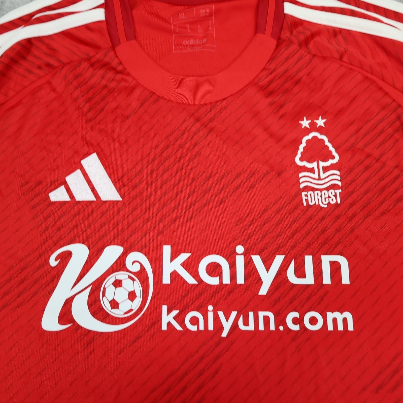 Nottingham Forest Shirt Mens XL Red Home 2024 2025 EPL Football Adidas Kaiyun photo 2