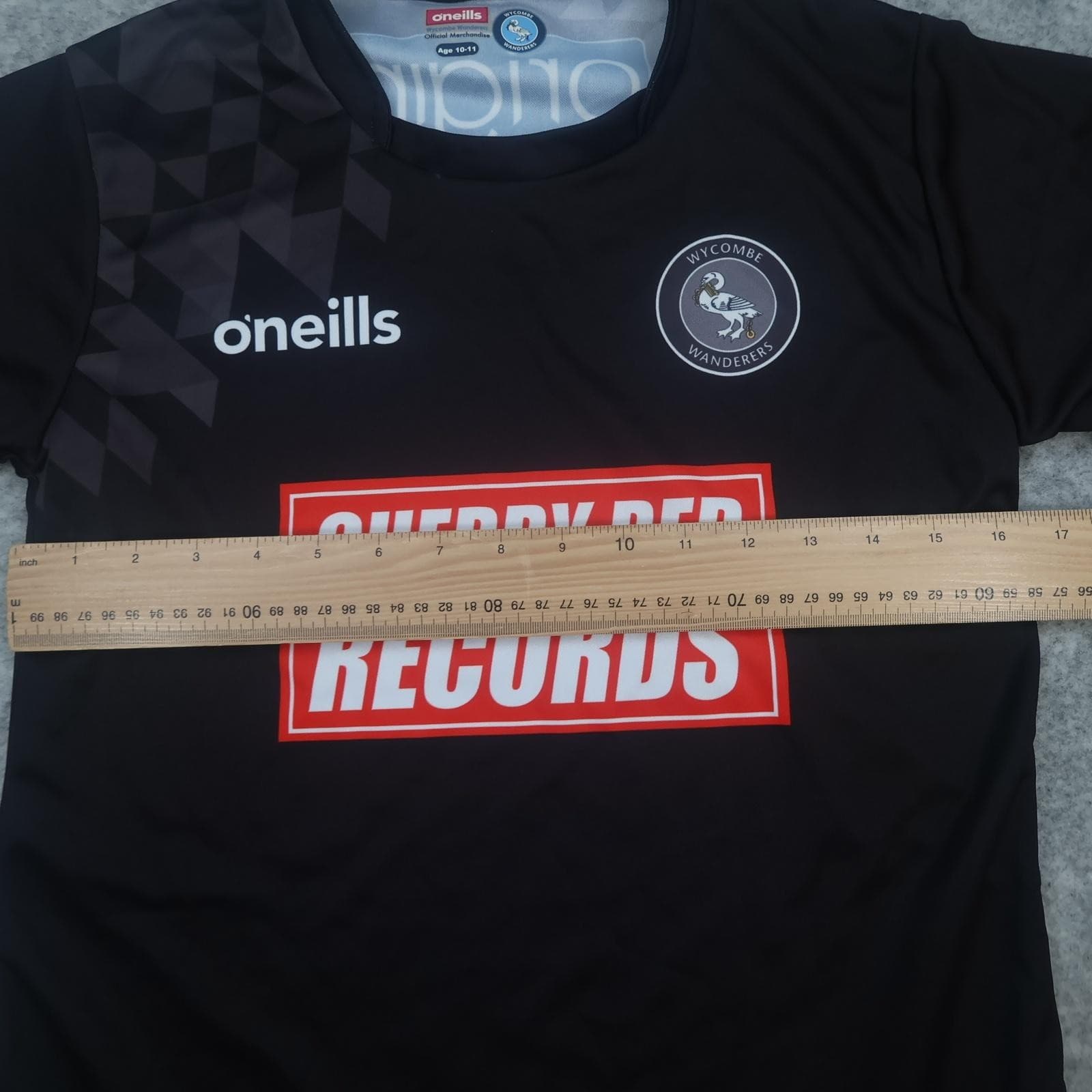 Wycombe Wanderers Shirt Youth 10-11 Years Black O'Neills Cherry Red Records photo 10