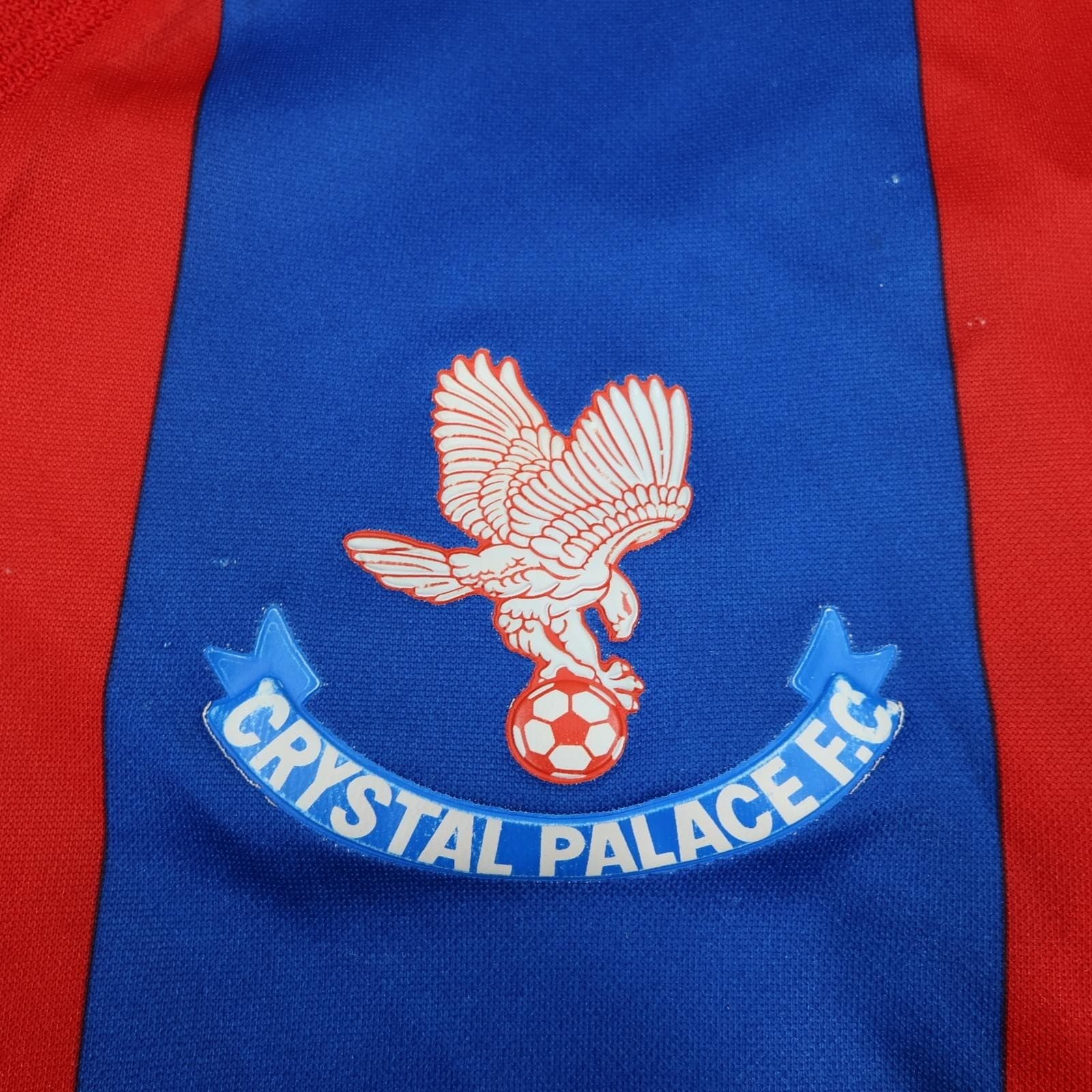 Vintage Crystal Palace Shirt Mens Large Home Red Blue 1989 1990 Bukta Virgin 80s photo 4
