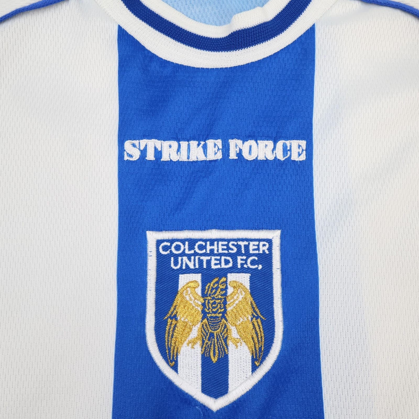 Colchester United Shirt Mens Large Home 2000 2002 Strike Force Jobserve Jersey photo 4
