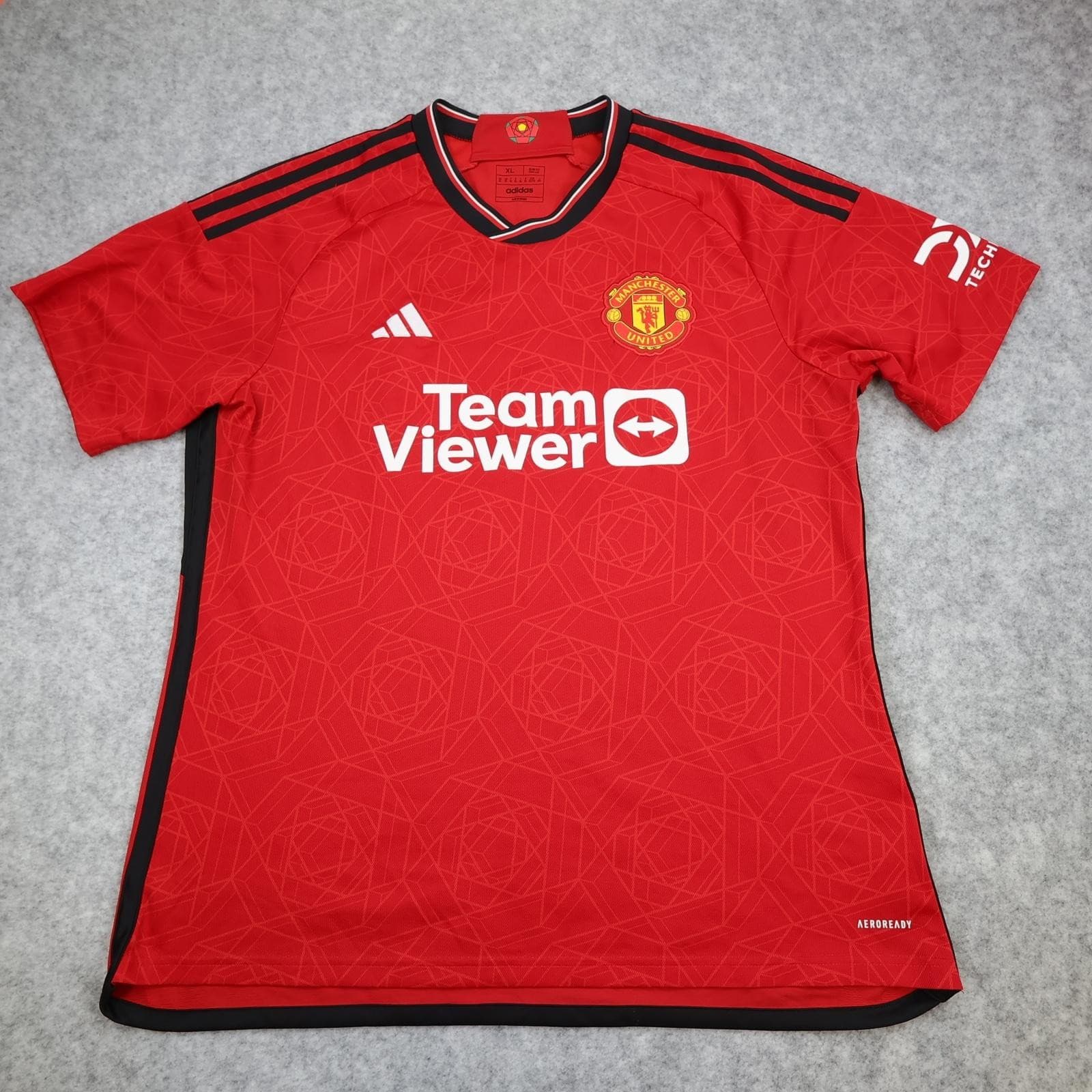 Manchester United Shirt Mens XL Red Home 2023 2024 Football Adidas Lindelof 2 photo 2