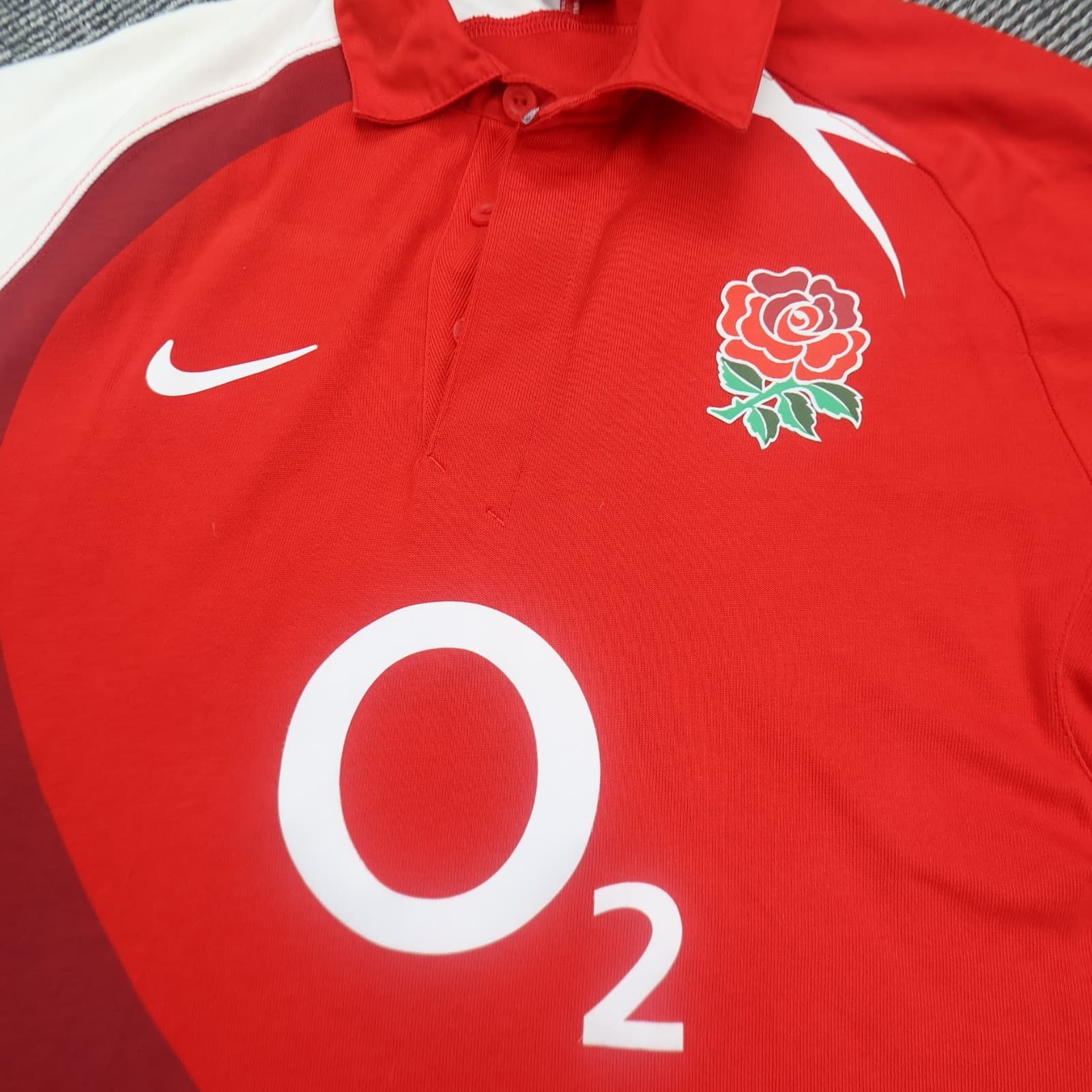 England Rugby Shirt Extra Large Red Away Kit 2007 2008 Nike Jersey O2 photo 6