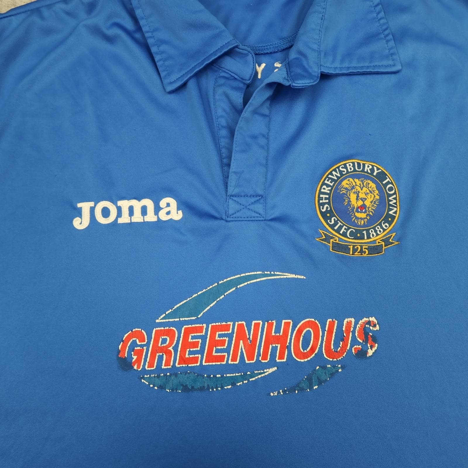 Shrewsbury Town Shirt Mens XL Blue 2010 2011 Home Joma Greenhous 125 Years photo 2
