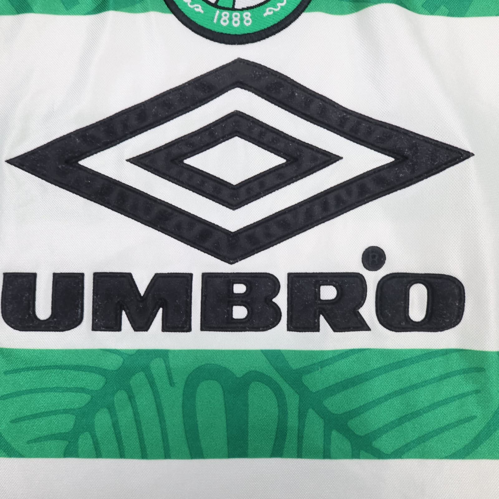 Celtic Football Shirt Extra Large Green Striped Home Kit 1997 1998 Umbro Jersey photo 7