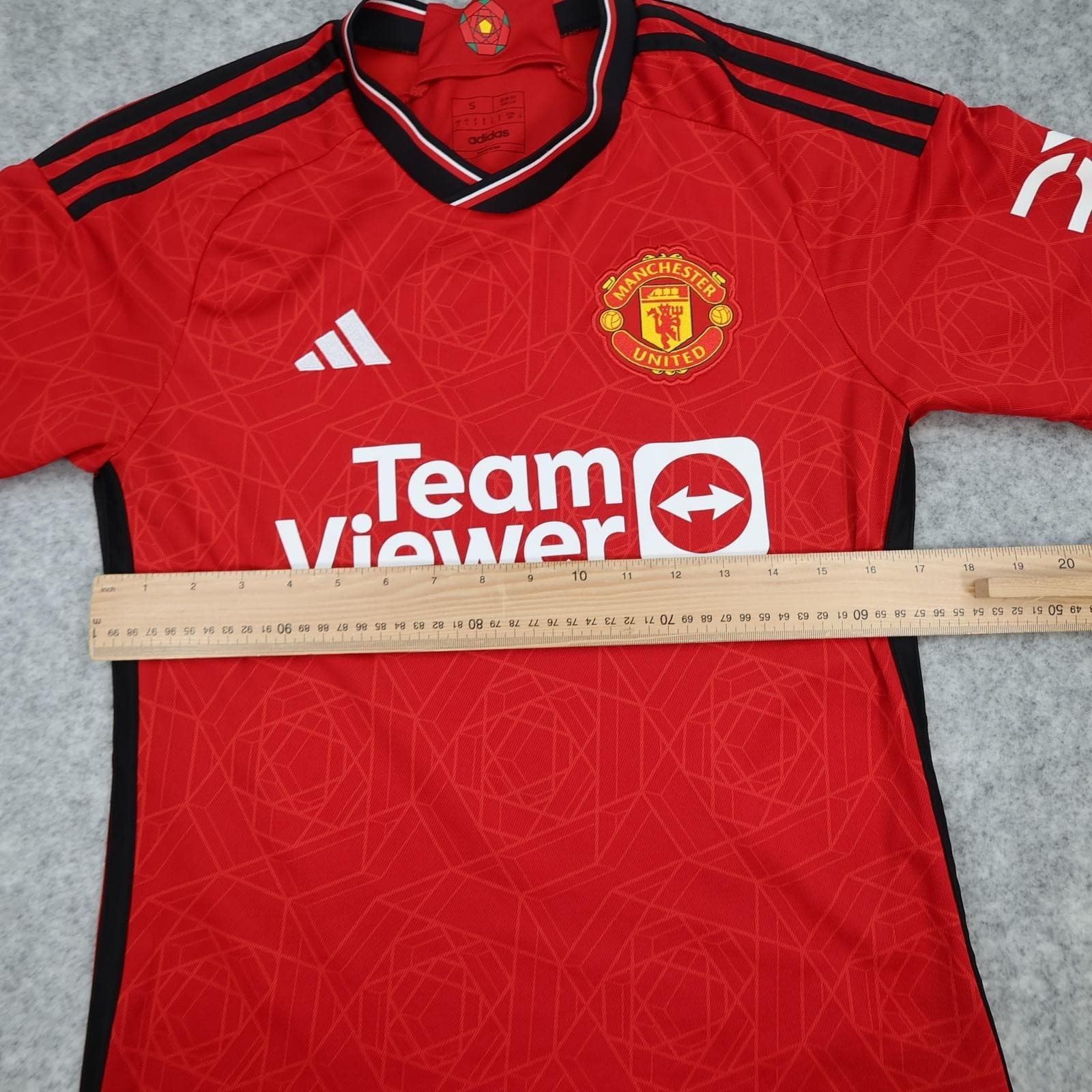 Manchester United Shirt Mens Small Red Home 2023 2024 Football Adidas TeamViewer photo 9