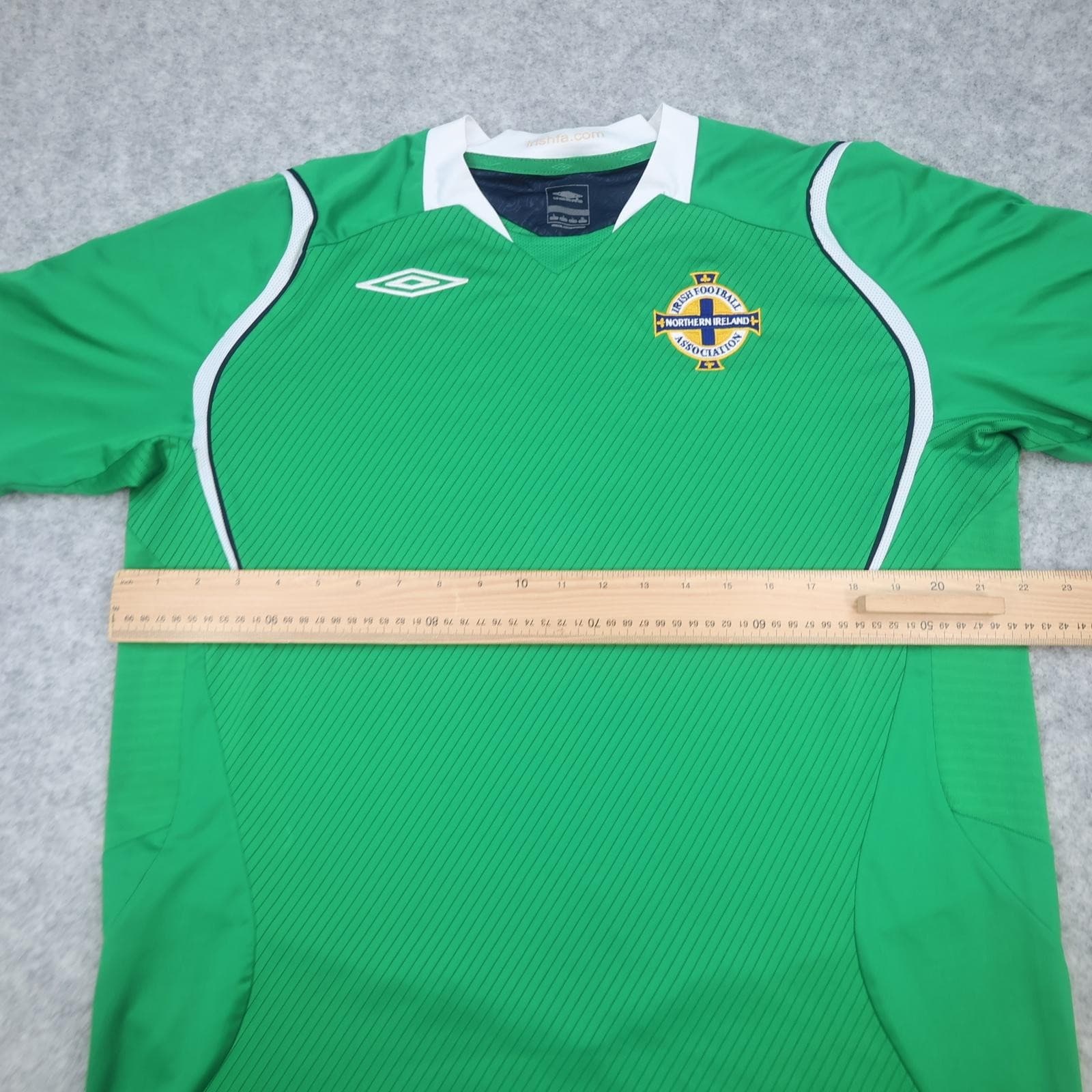 Northern Ireland Home Shirt Mens Large Green 2008 2010 Football Umbro Jersey photo 7