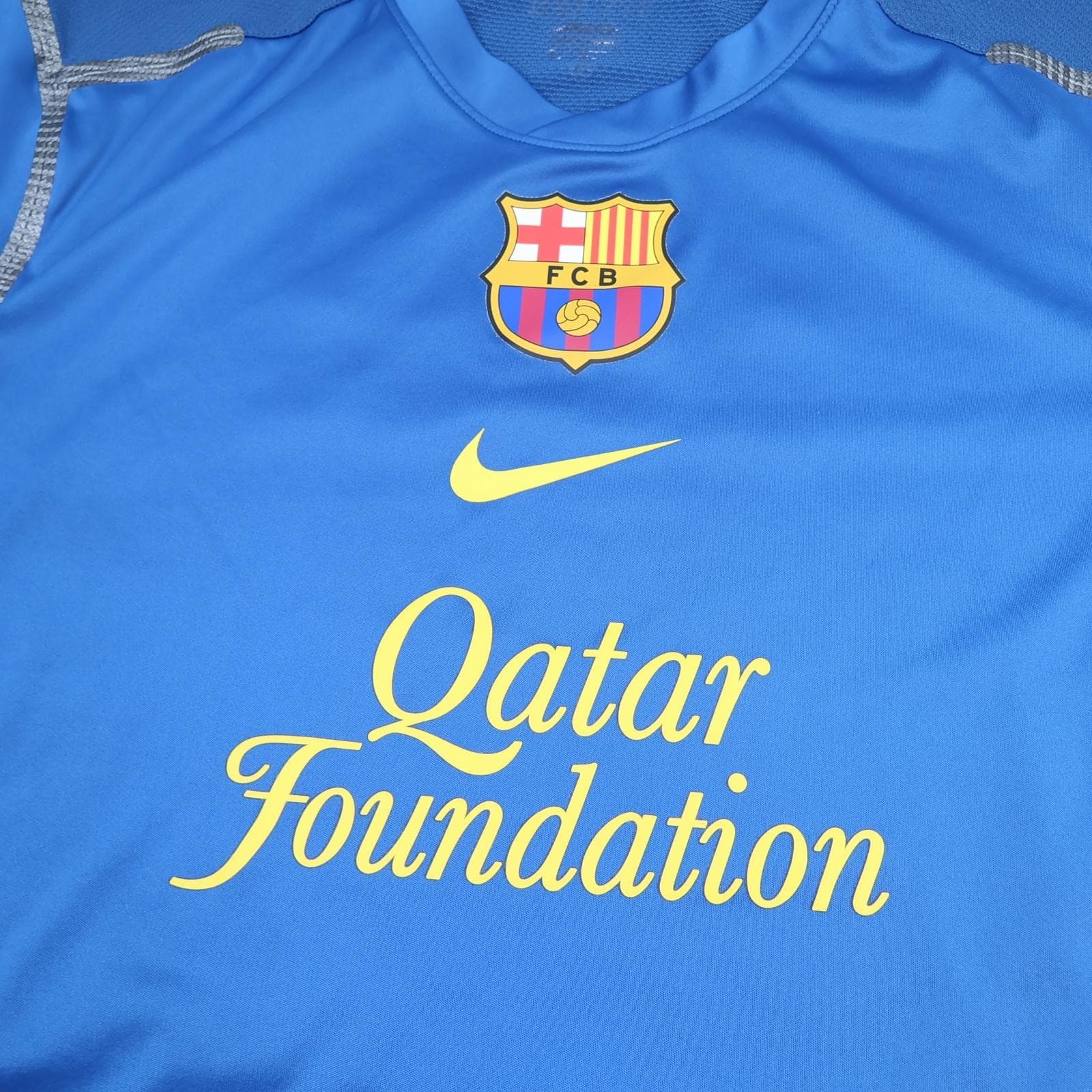 Barcelona Training Shirt Mens Medium Blue 2012 2013 Football Nike Soccer Jersey photo 3