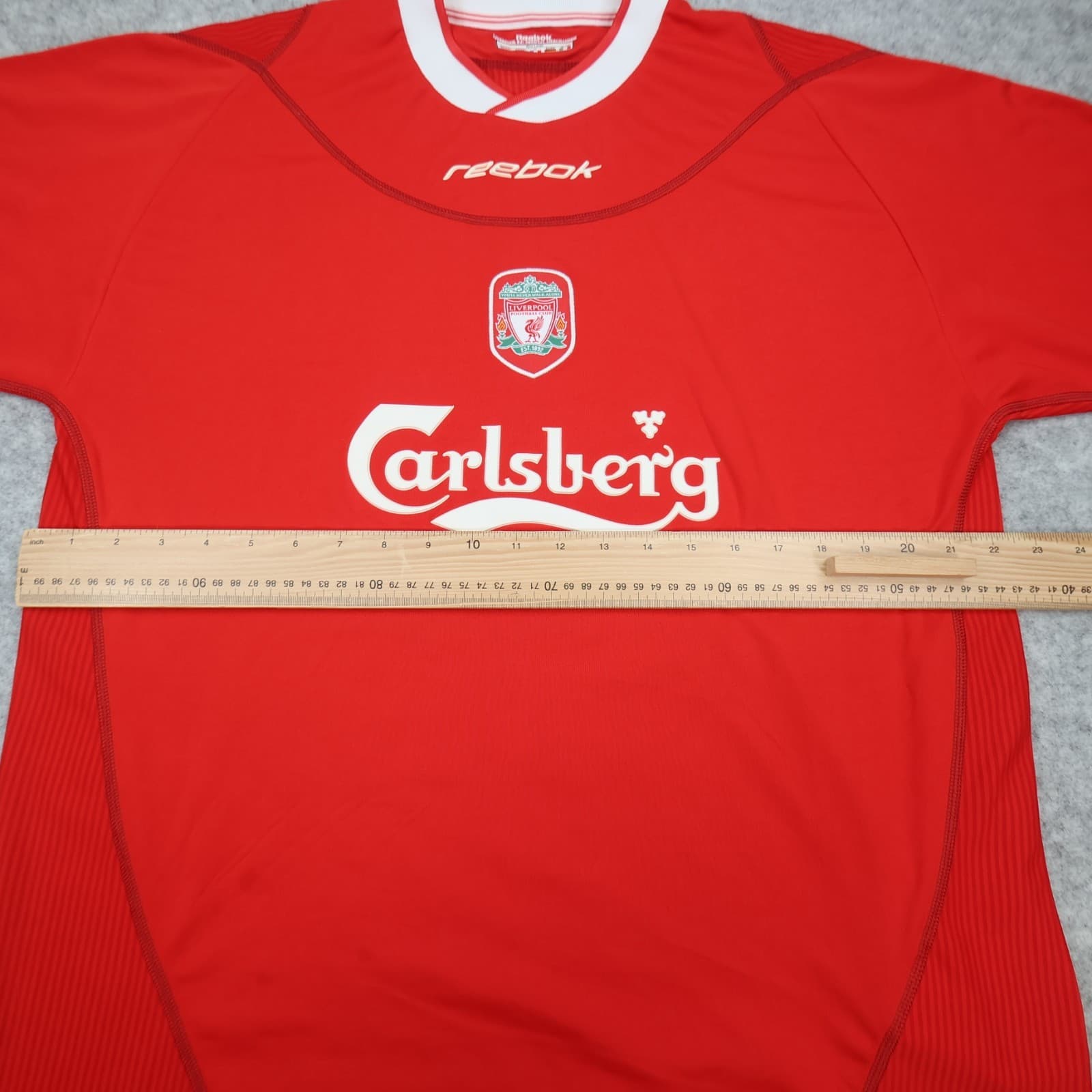 Vintage Liverpool Shirt XL Red Home Kit 2002 2004 Reebok Jersey 42/44 Carragher photo 10