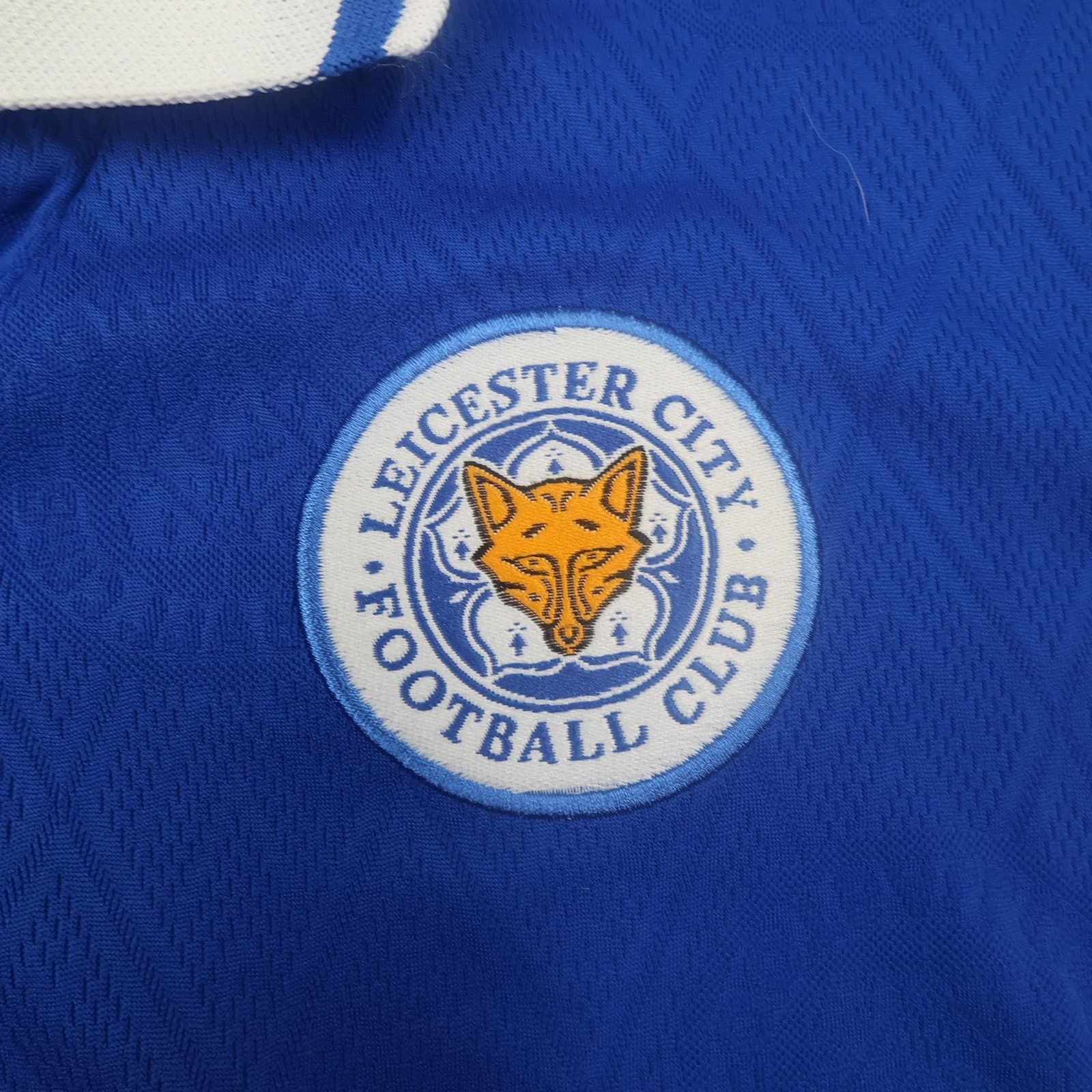 Leicester City Shirt Mens Large Blue Home 1998 2000 Score Draw Walkers Jersey photo 6