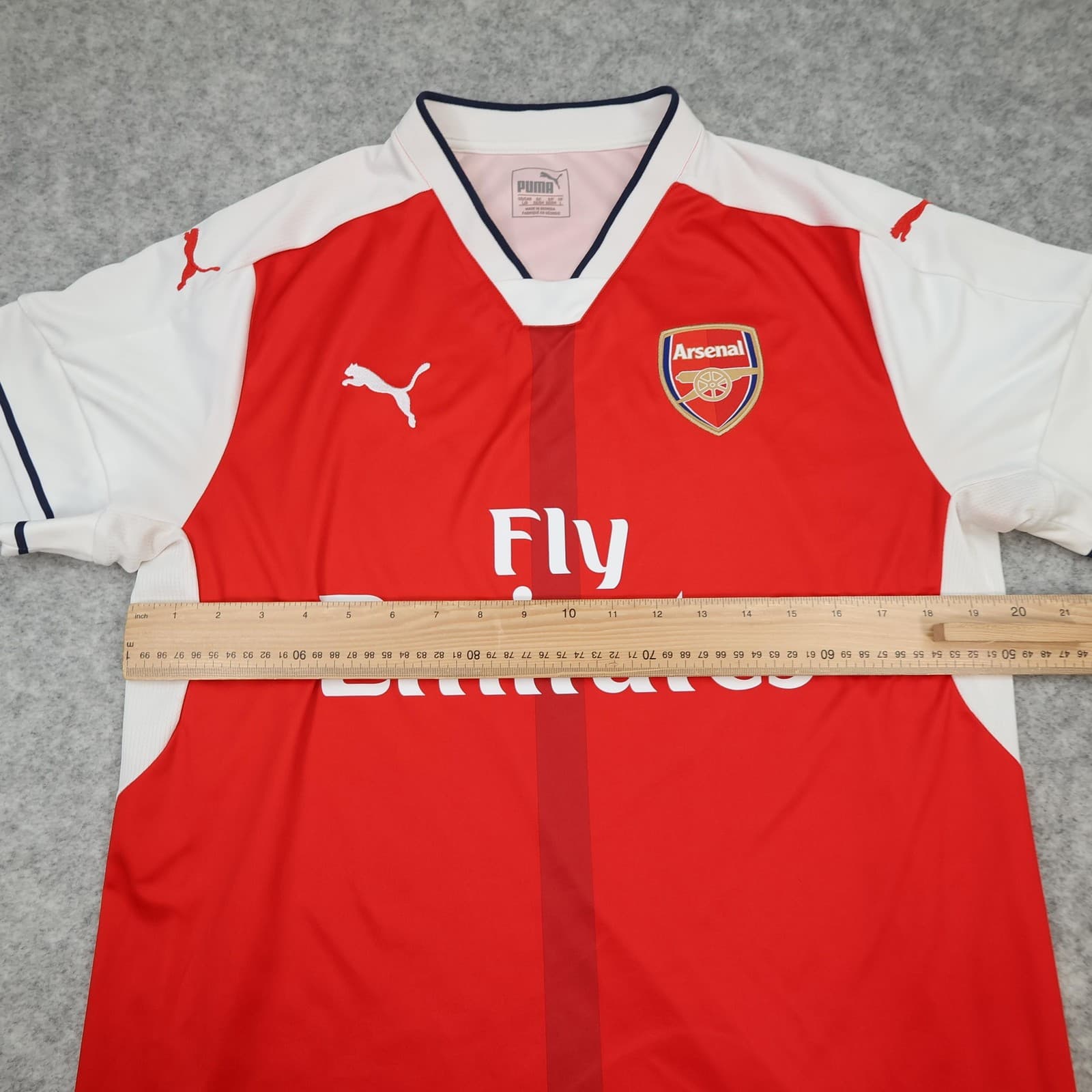Arsenal Shirt Mens Large Red Home 2016 2017 EPL Football Puma Fly Emirates photo 8