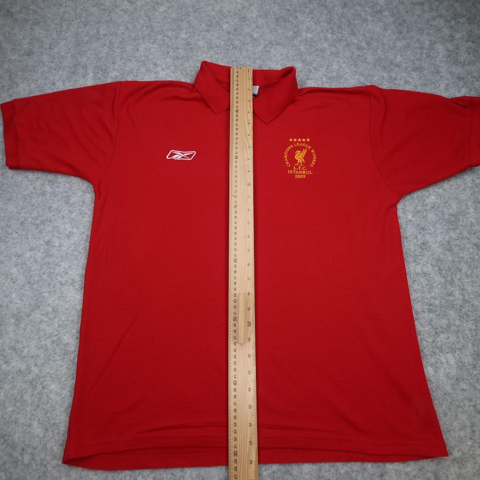Vintage Liverpool Shirt Mens Large Red 2005 Reebok UCL Winners Istanbul Polo photo 9