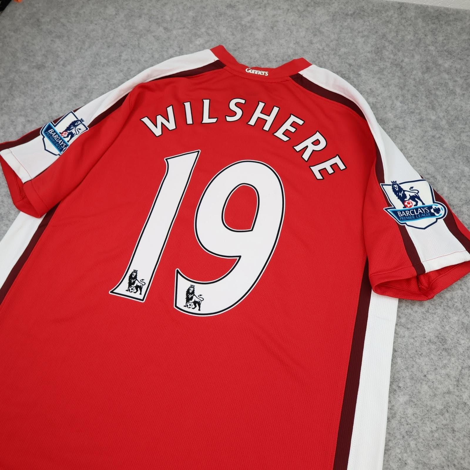 Arsenal Shirt Mens Large Red Home 2008 2010 Nike Wilshere 19 Soccer Jersey photo 9