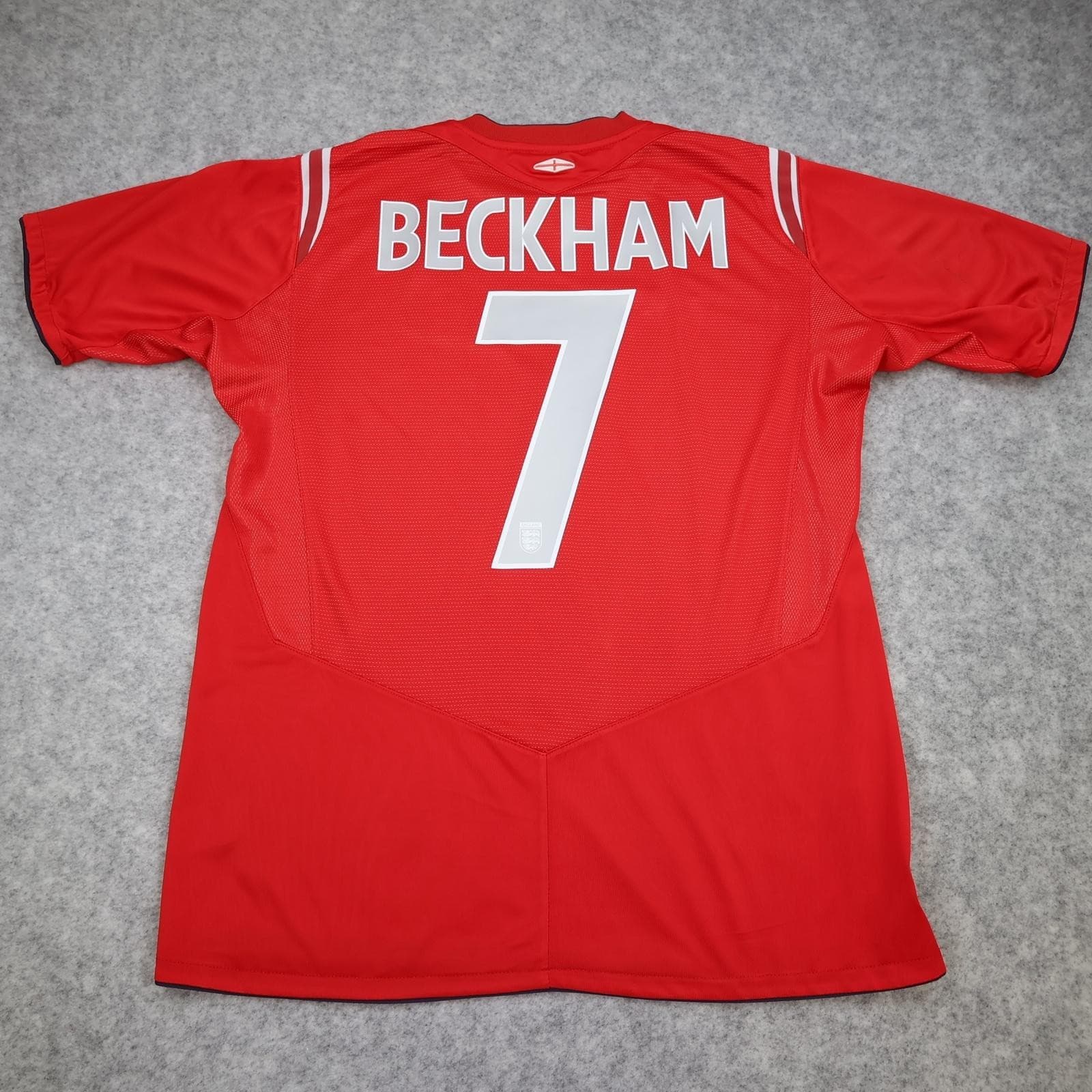 Vintage England Away Shirt Mens Large Red 2004 2006 Football Umbro Beckham Lions