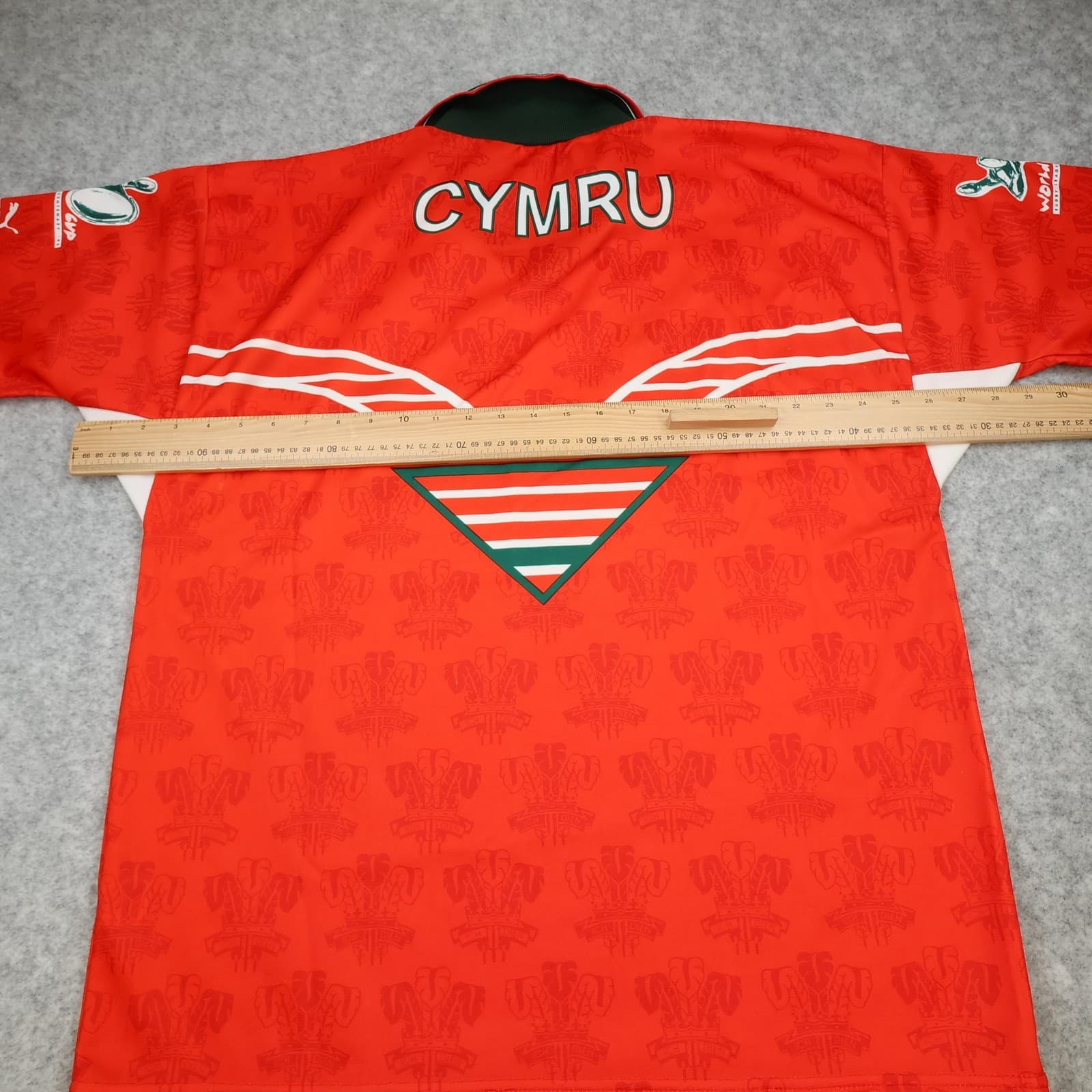 Vintage Wales Rugby League Shirt Mens XL Red Puma 1995 John Smith's Jersey photo 10