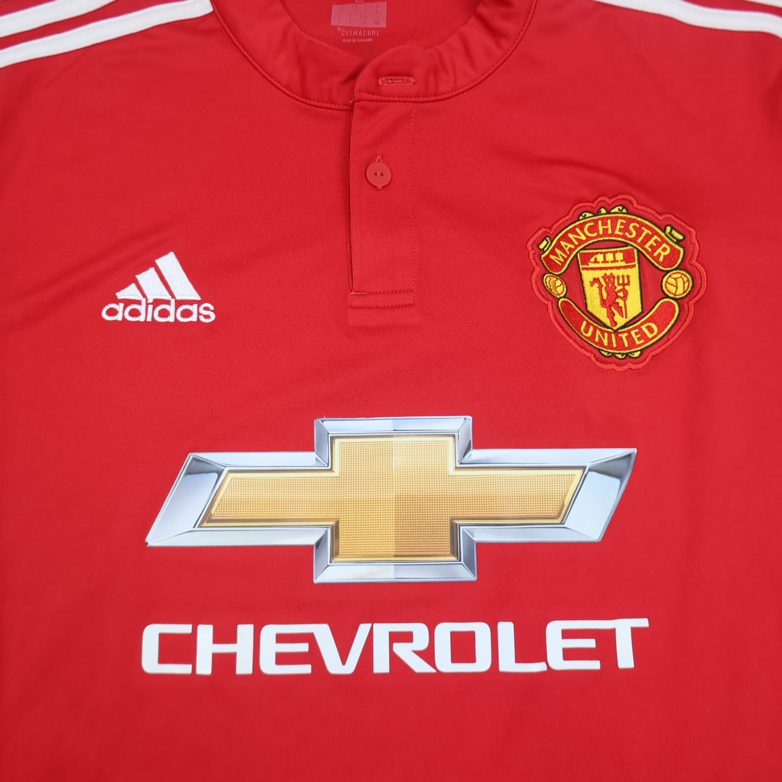 Manchester United Shirt Large Red Home Kit 2017 2018 Adidas Soccer Jersey photo 3
