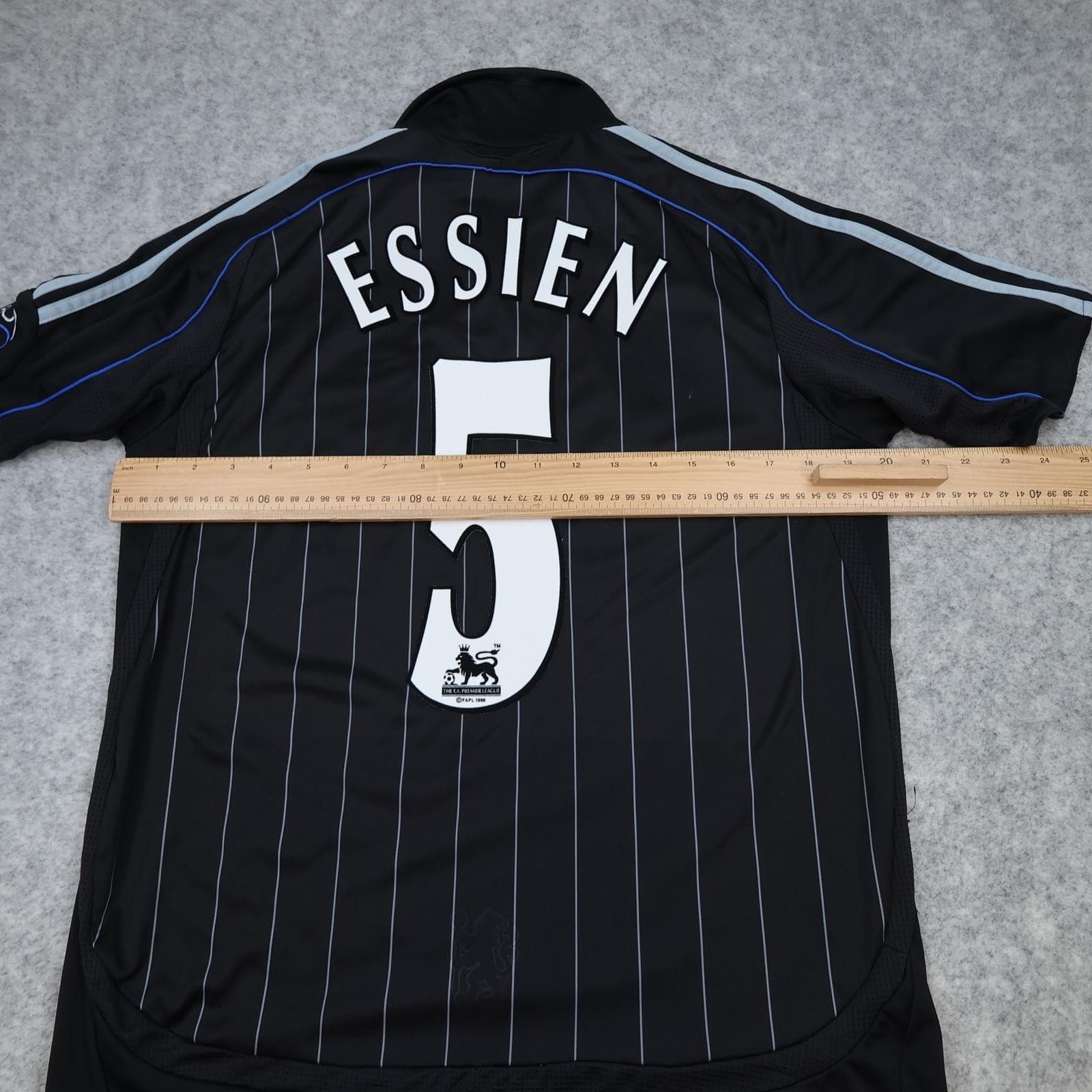 Chelsea Shirt Mens Small Black Third Kit 2006 2007 Adidas Essien 5 Soccer Jersey photo 10