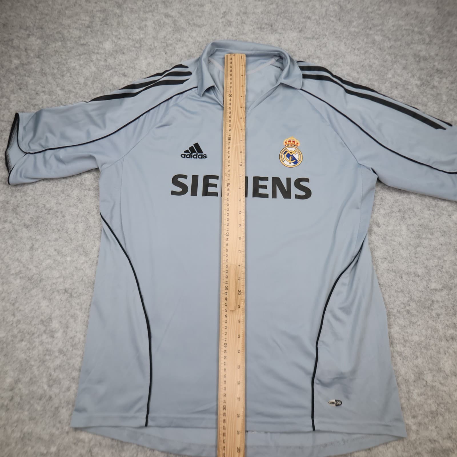 Vintage Real Madrid Shirt Large Grey Third Kit 2005 2006 Adidas Soccer Jersey photo 12