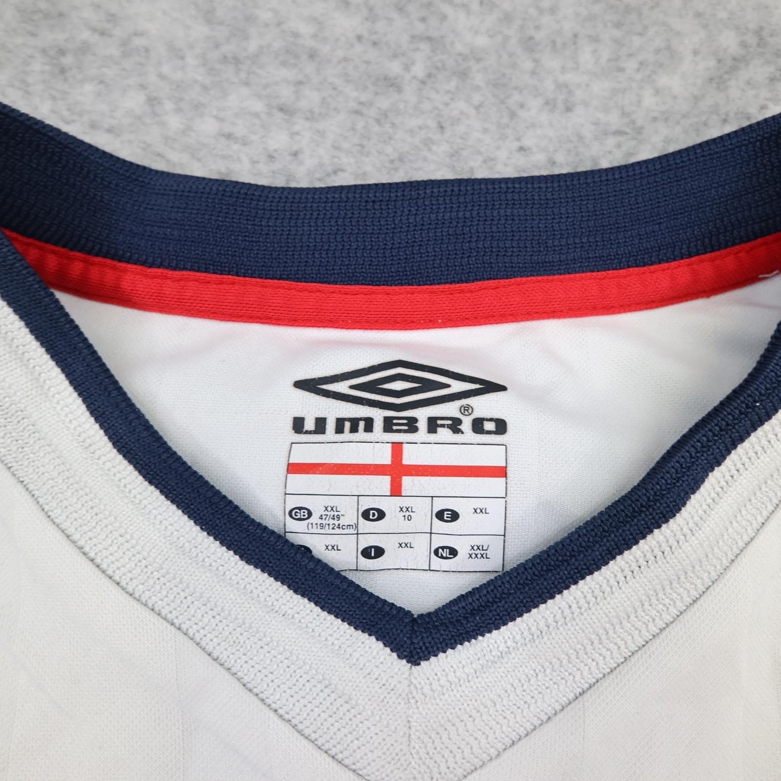Vintage England Home Shirt Mens 2XL White 2001 2003 Football Umbro Beckham 7 photo 11