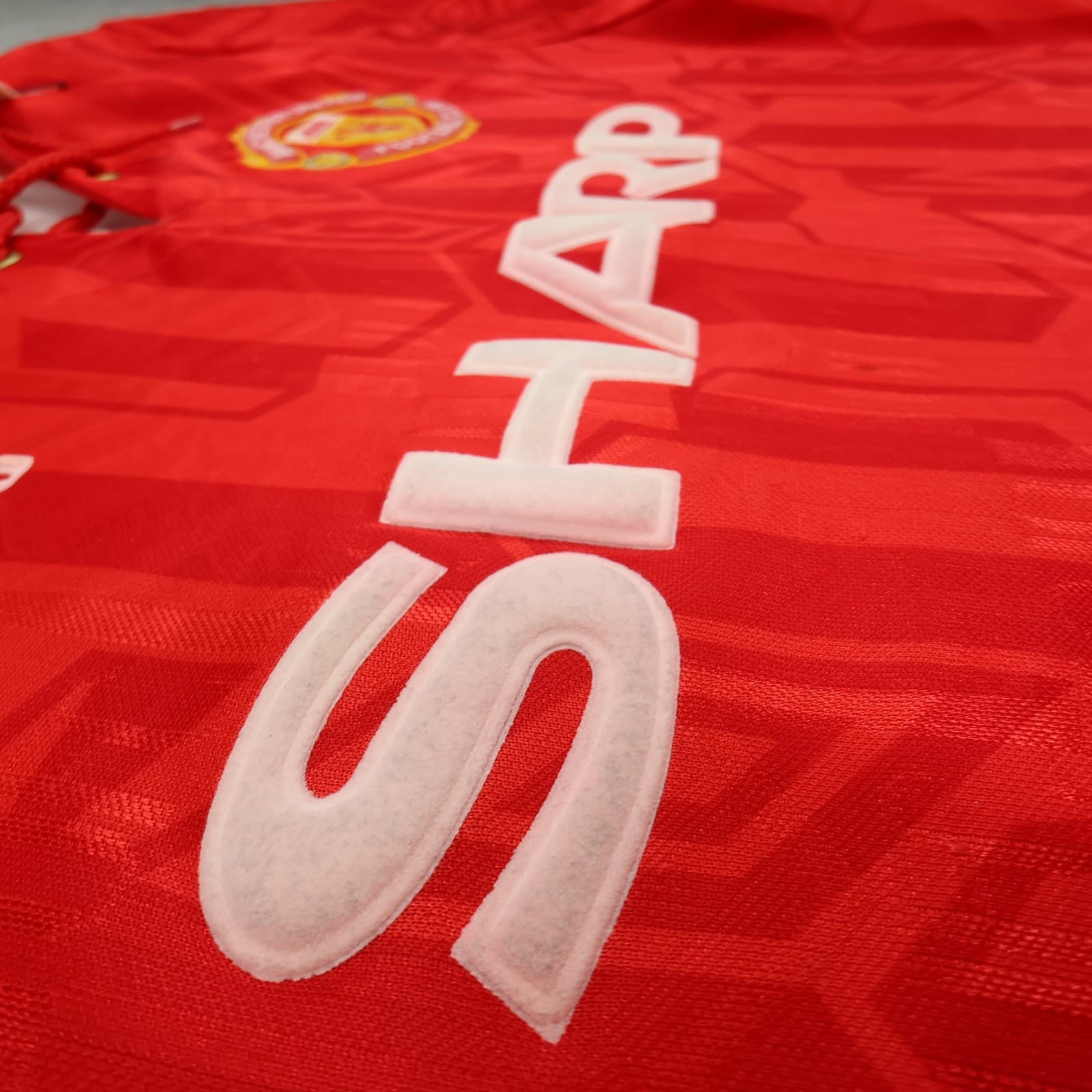 Vintage Manchester United Shirt Large Red Home Kit 1992 1994 Umbro Jersey photo 6