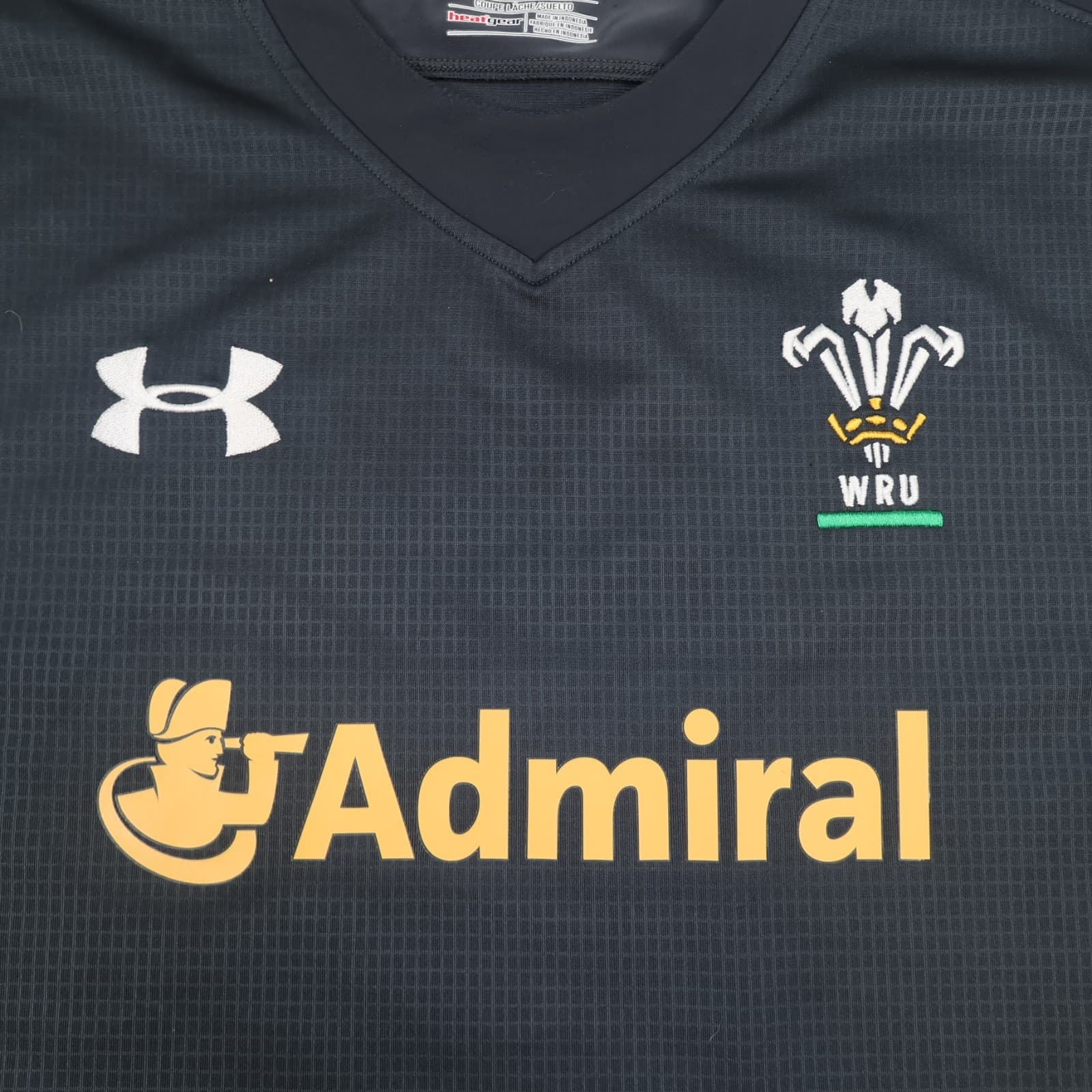 Wales Rugby Shirt Extra Large Black Away Kit 2015 2016 Under Armour Jersey photo 4