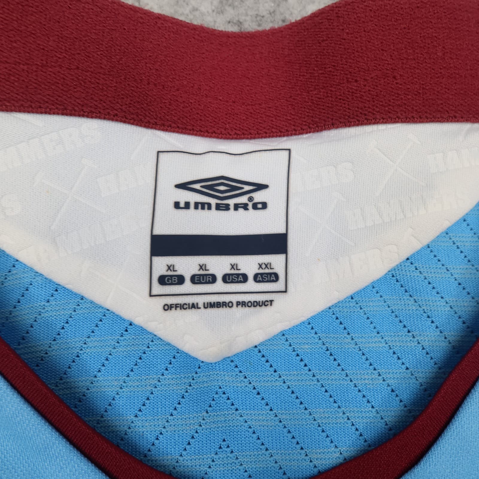 West Ham Shirt Extra Large Blue 2008 2009 Umbro Away Shirt Soccer Jersey photo 9