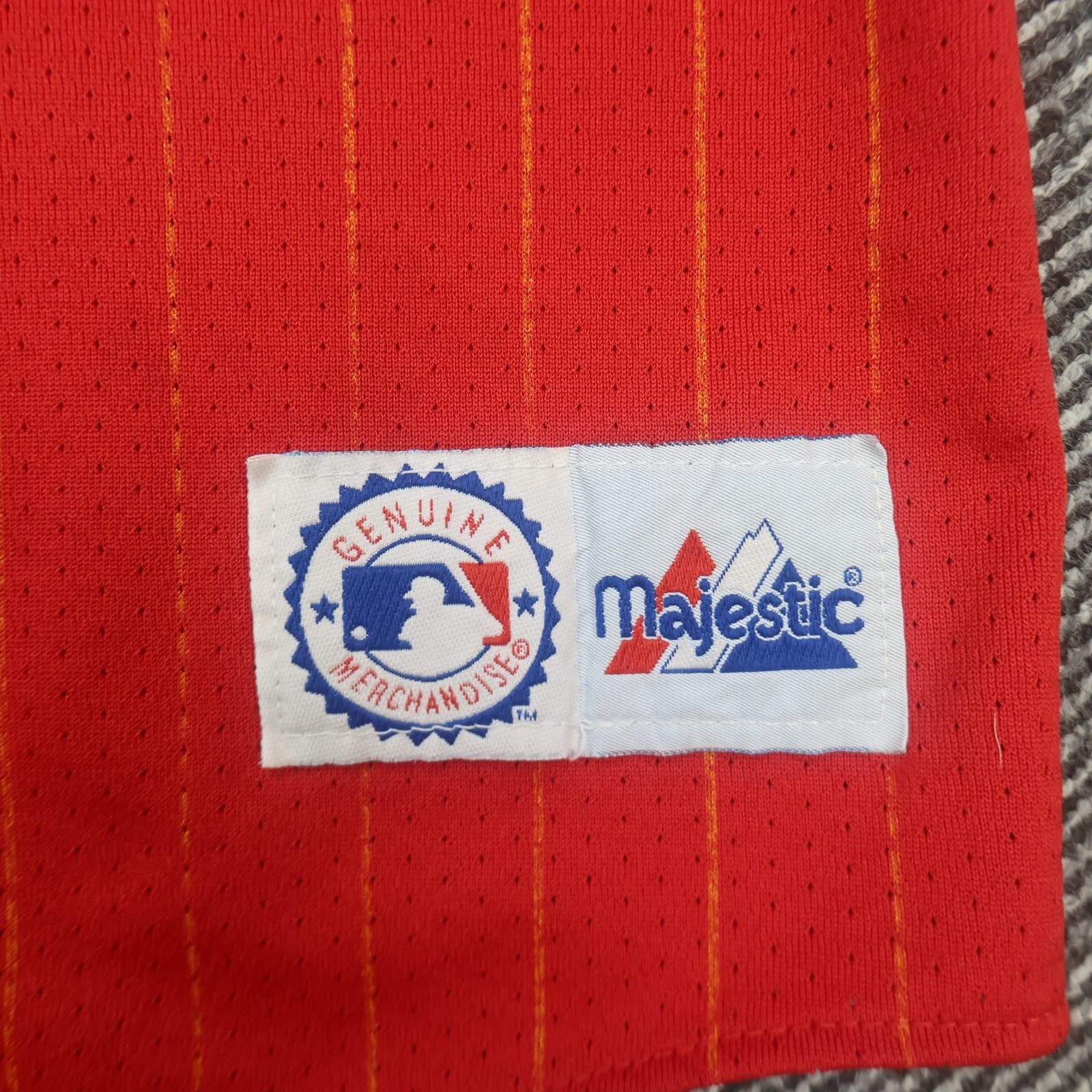 Vintage Atlanta Braves Jersey Extra Large Red Majestic Baseball MLB Shirt photo 3