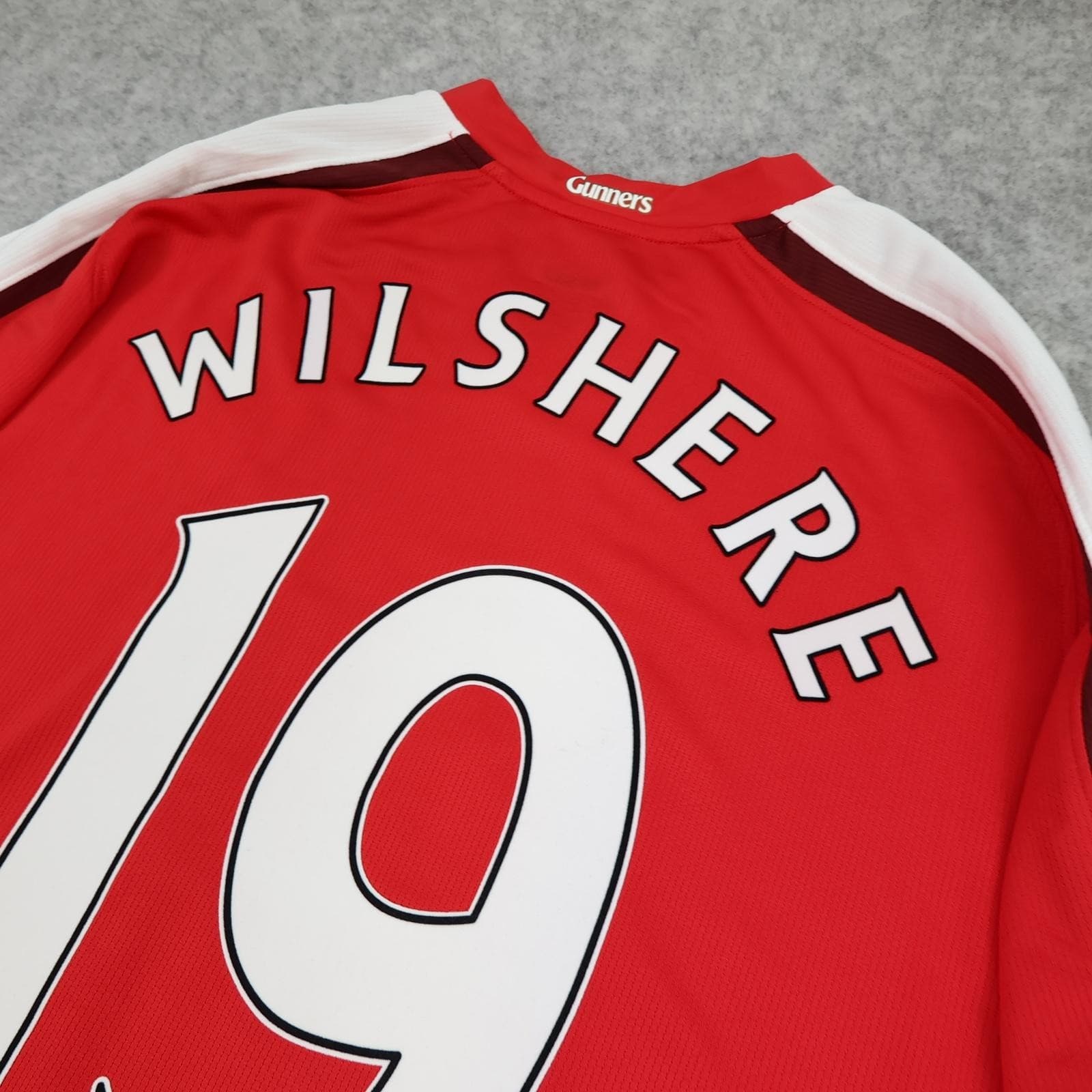 Arsenal Shirt Mens Large Red Home 2008 2010 Nike Wilshere 19 Soccer Jersey photo 10