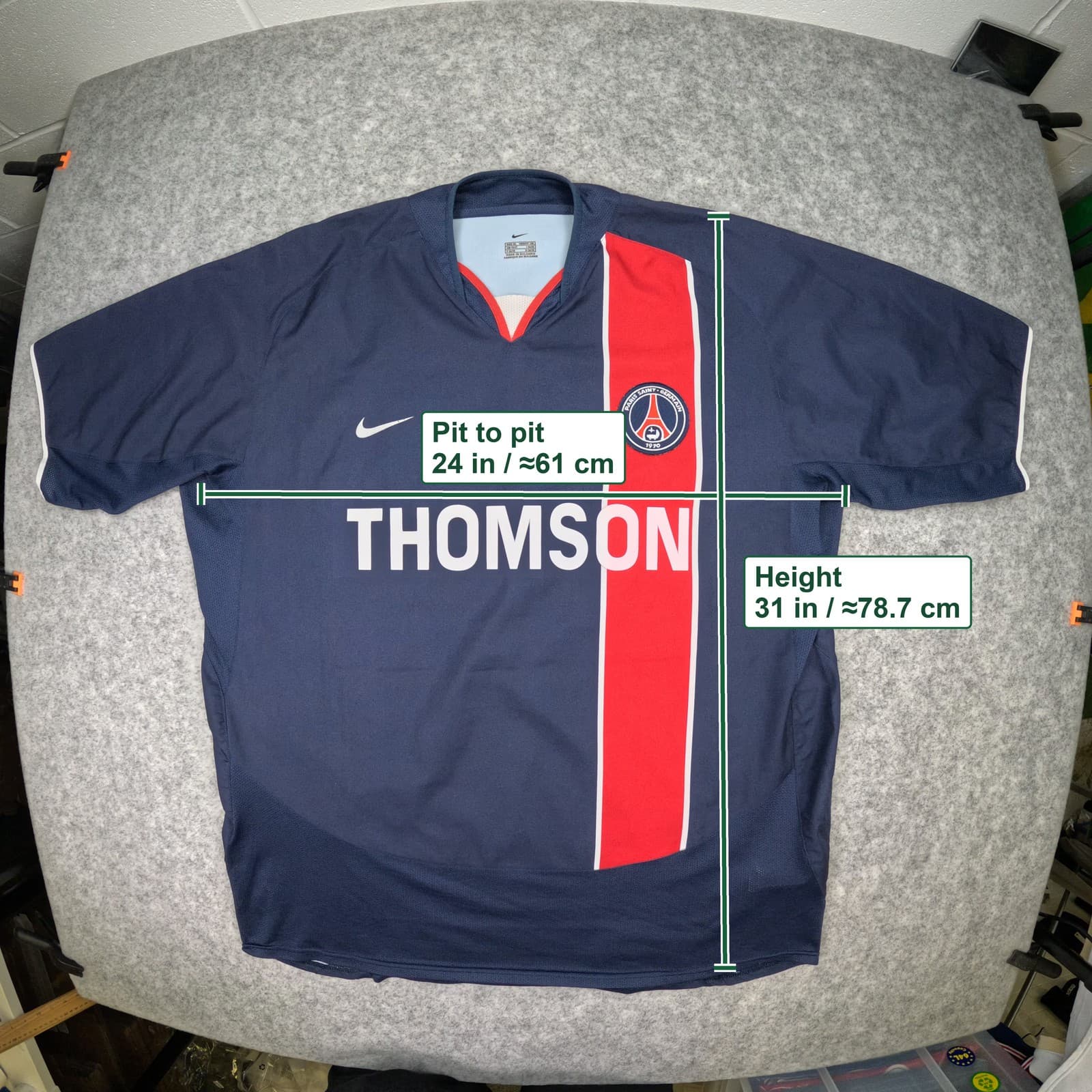 Paris Saint Germain Football Shirt Extra Large Navy Home Nike 2004 2005 Jersey photo 5