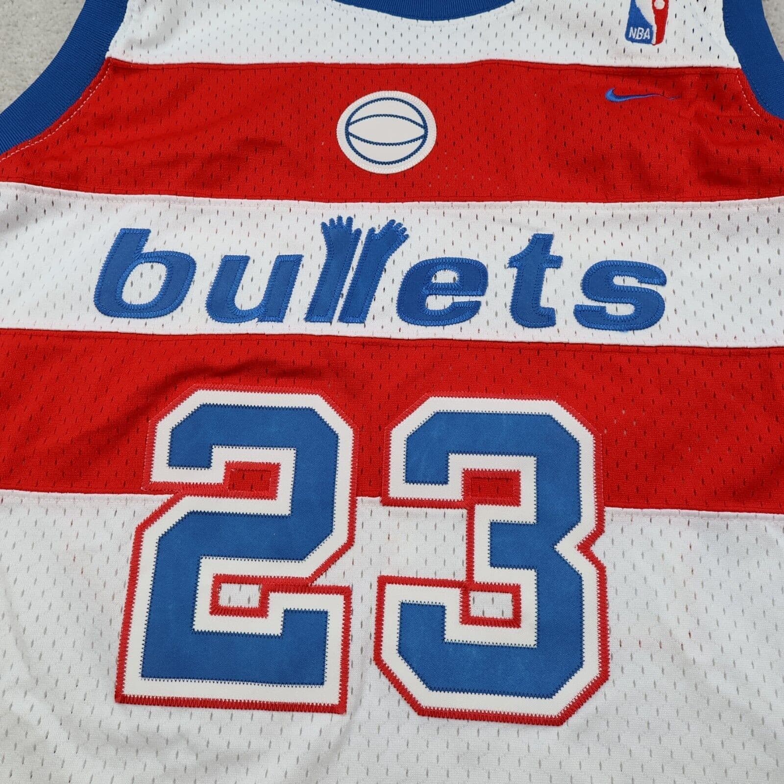 Vintage Washington Bullets Jersey 2XL Nike 90s Basketball NBA Michael Jordan 23 photo 3
